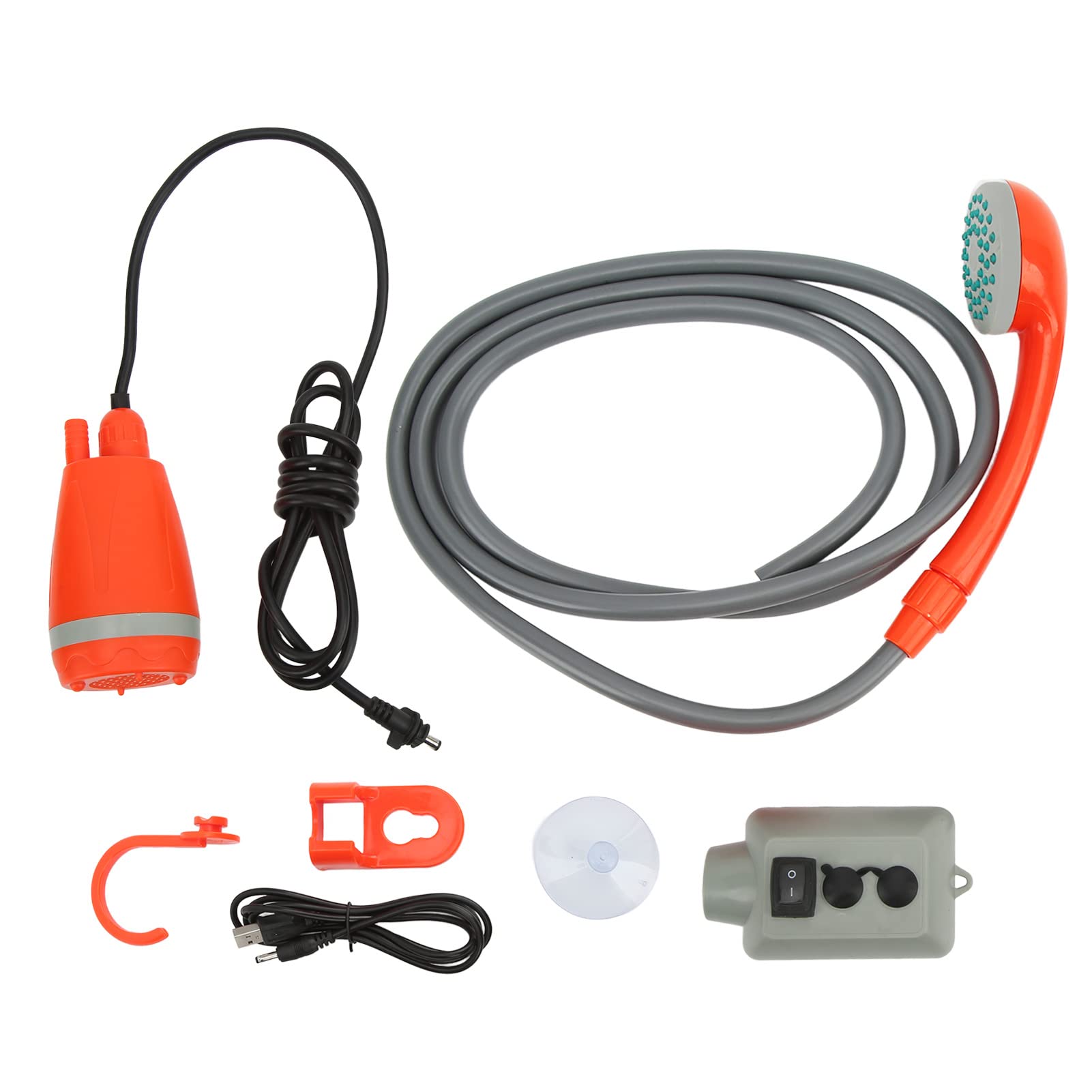 Portable Camping Shower - 2.5L/min High Pressure Outdoor Shower for RV, Yacht, Hiking & Emergency Use | Ideal for Camping, Travel & Off-Grid Living