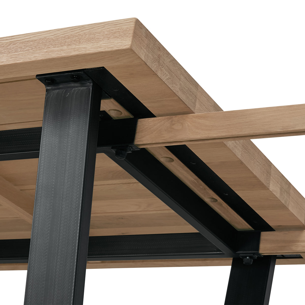 Calia Extendable Oak Dining Table 200-300cm | Rectangular Solid Wood Table for Kitchen, Dining Room & Entertaining