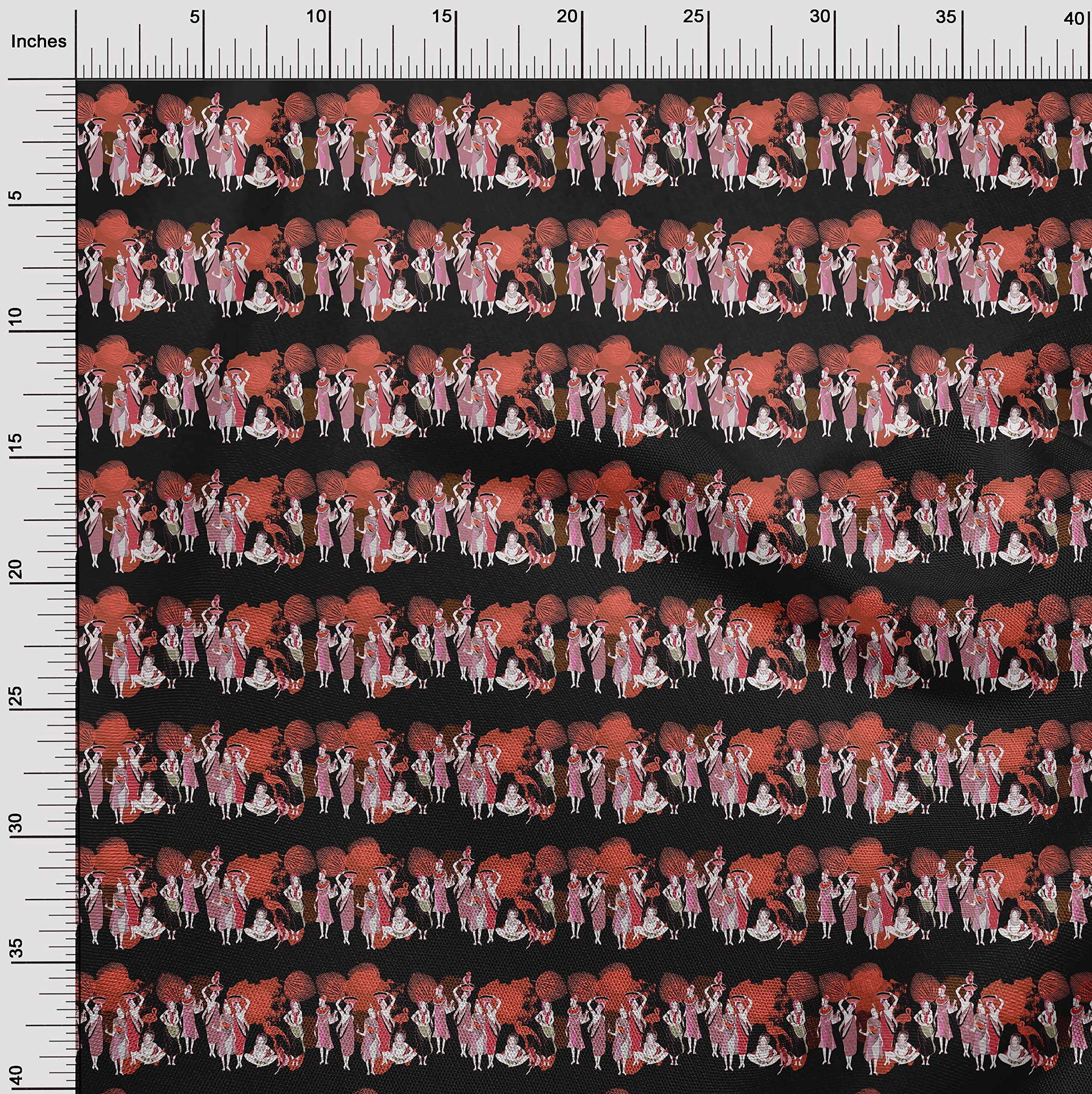 Velvet Red African Print Fabric by The Yard - 58 Inch Wide for DIY Clothing, Dresses, and Home Decor Sewing Projects | Premium Cotton Material for Quilting, Crafts, and Upholstery