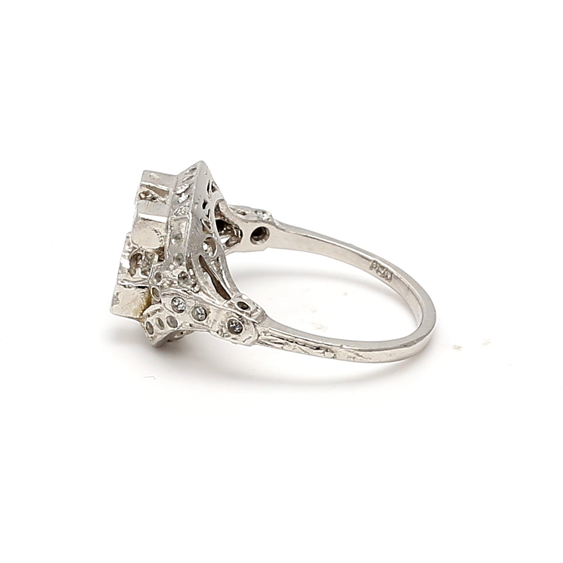 0.05 Carat Old European Cut G SI1 Diamond Platinum Semi Mount Ring - Vintage Style Engagement Ring for Women, Perfect for Proposals, Weddings & Anniversaries