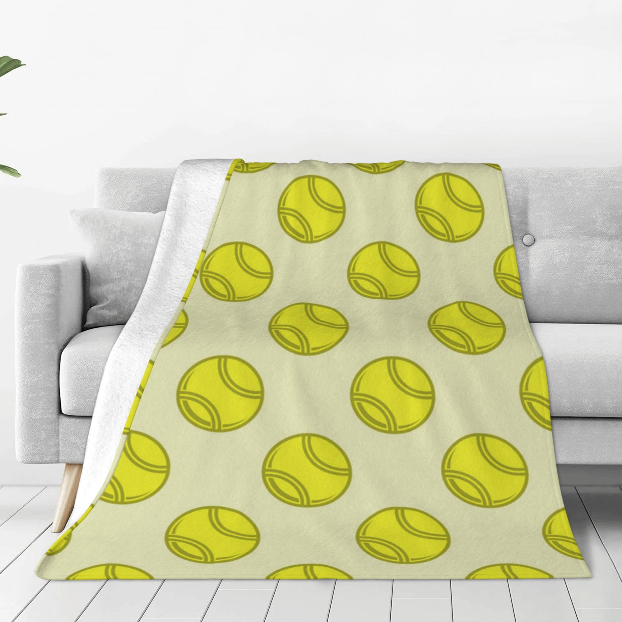 Soft Flannel Fleece Blanket - Queen & King Size Plush Throw for Couch, Sofa & Bed | All-Season Cozy Blanket in Softball Yellow | Perfect for Lounging, Movie Nights & Winter Warmth