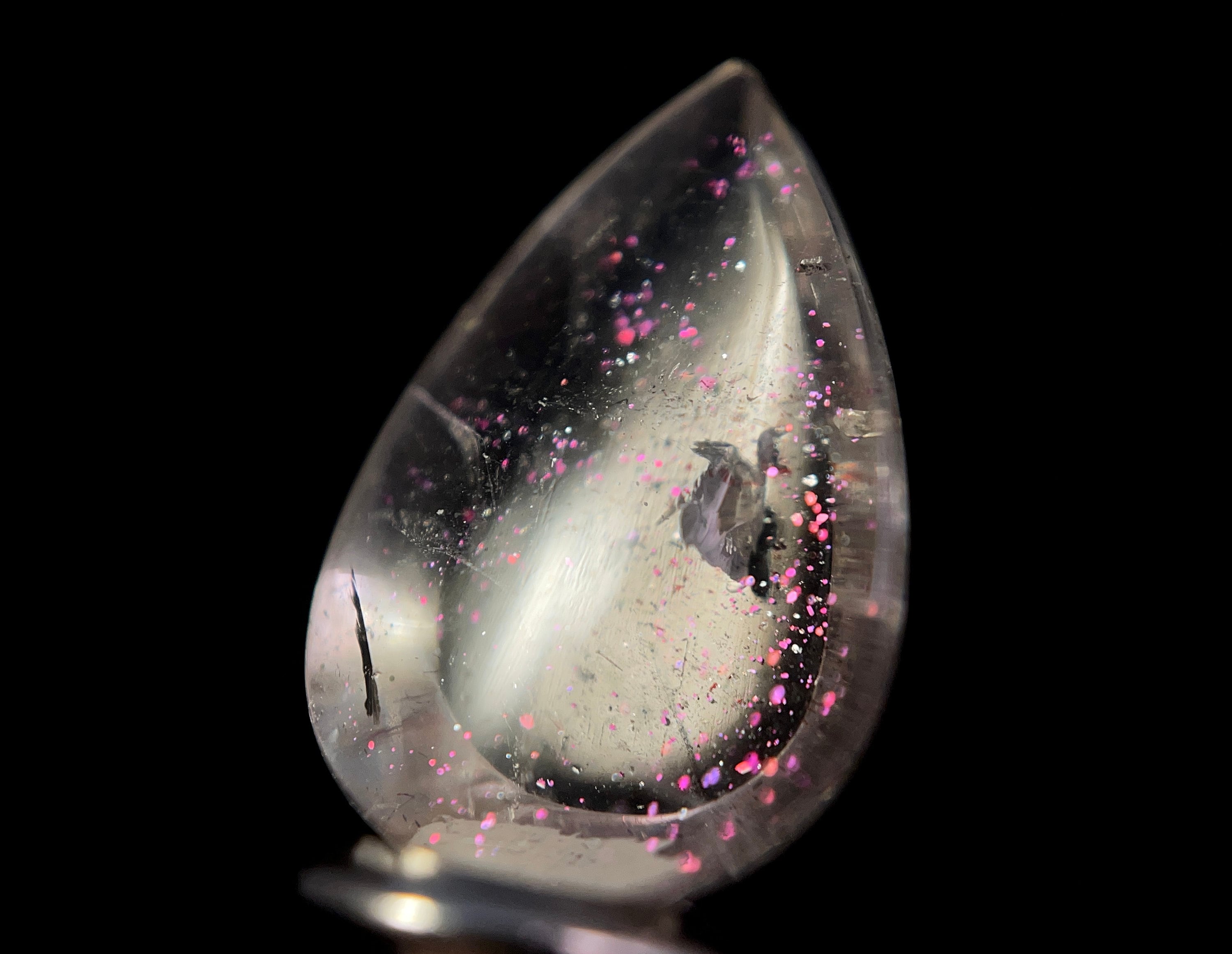Natural Pink Fire Quartz Crystal Teardrop Gemstone for Jewelry Making - Healing Stone for Necklaces, Bracelets & DIY Crafts - Perfect for Meditation & Energy Work