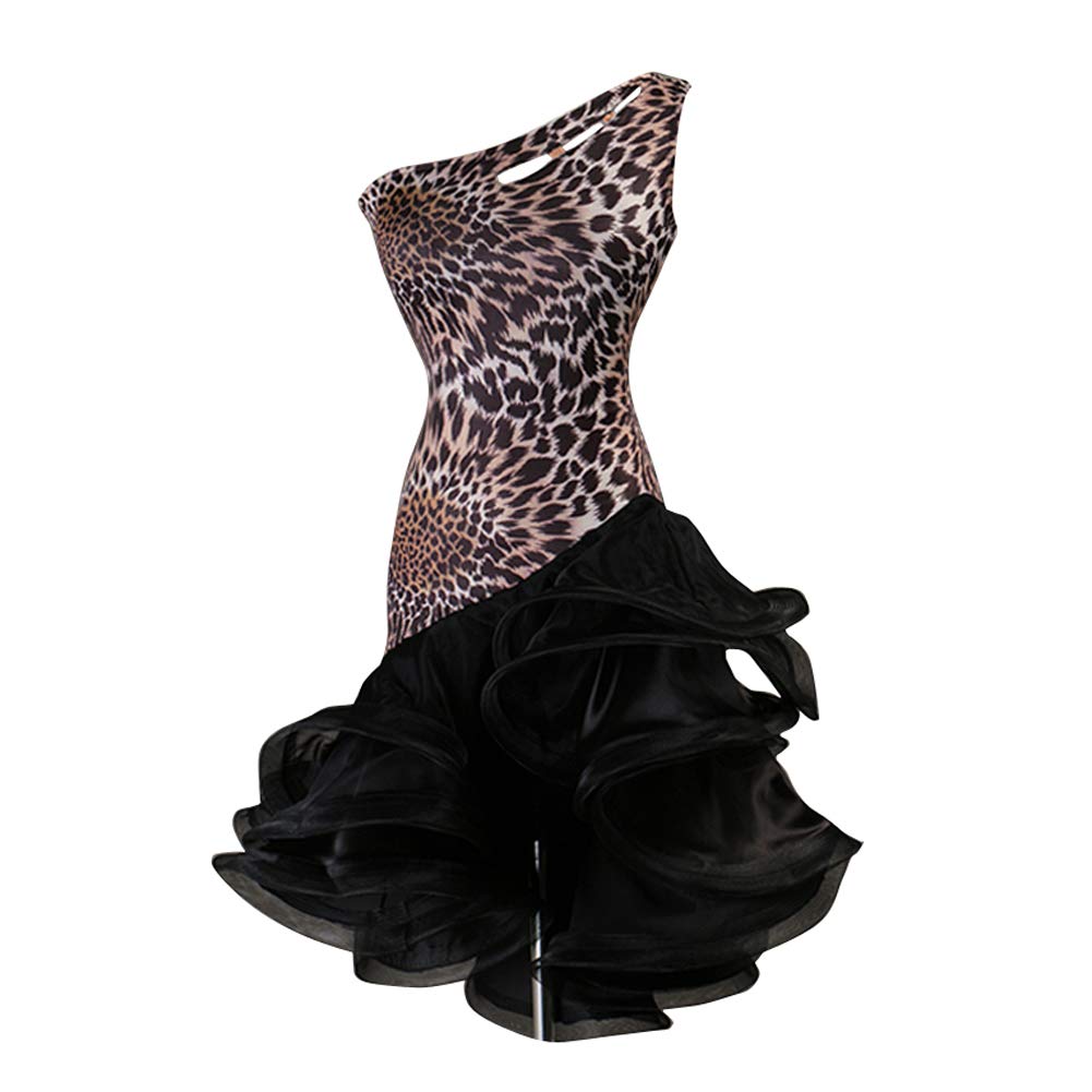 Latin Dance Dresses for Women - Professional Training & Performance Spandex Sleeveless High Slit Dress | Perfect for Salsa, Bachata & Ballroom Dance Competitions