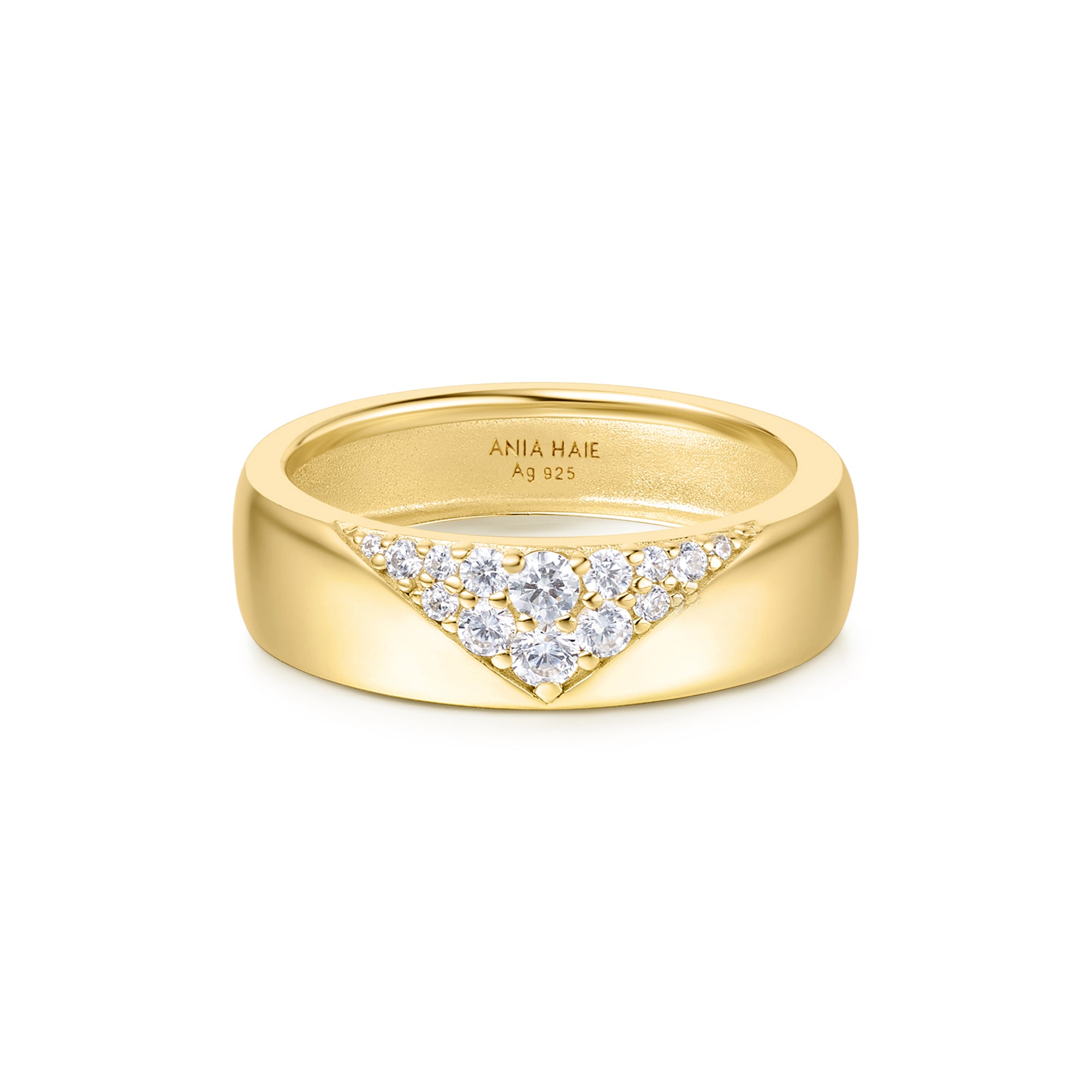 14K Gold Plated Cubic Zirconia Statement Ring for Women - Elegant Wedding, Anniversary & Party Jewelry Gift