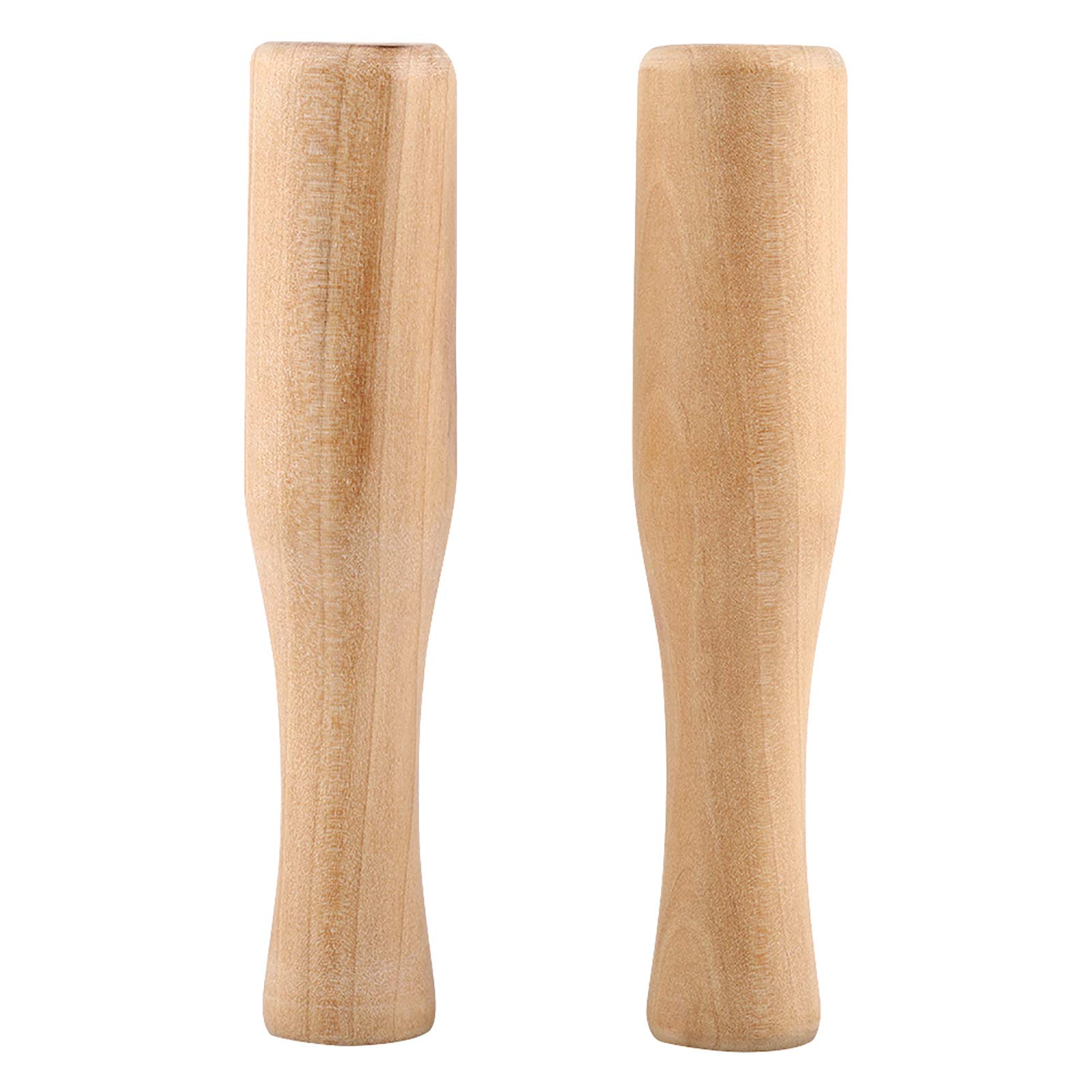 2-Pack Hardwood Pestle and Mortar Set - Natural Wood Spice Grinder for Herbs, Nuts & Spices - Perfect for Cocktails, Purees & Bar Tools (5.6x5.6x1.2 Inches) - Ideal for Home Kitchens & Bartending