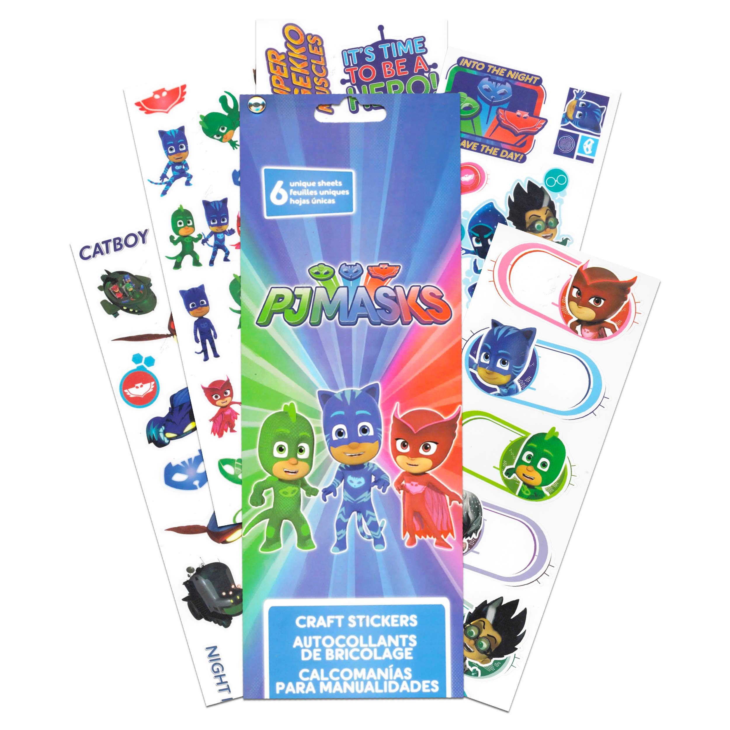 PJ Masks Kids Backpack Set - 16 Inch School Backpack with Lunch Box, Stickers & More (Catboy, Owlette, Gekko) | Perfect for School, Travel & Superhero Adventures