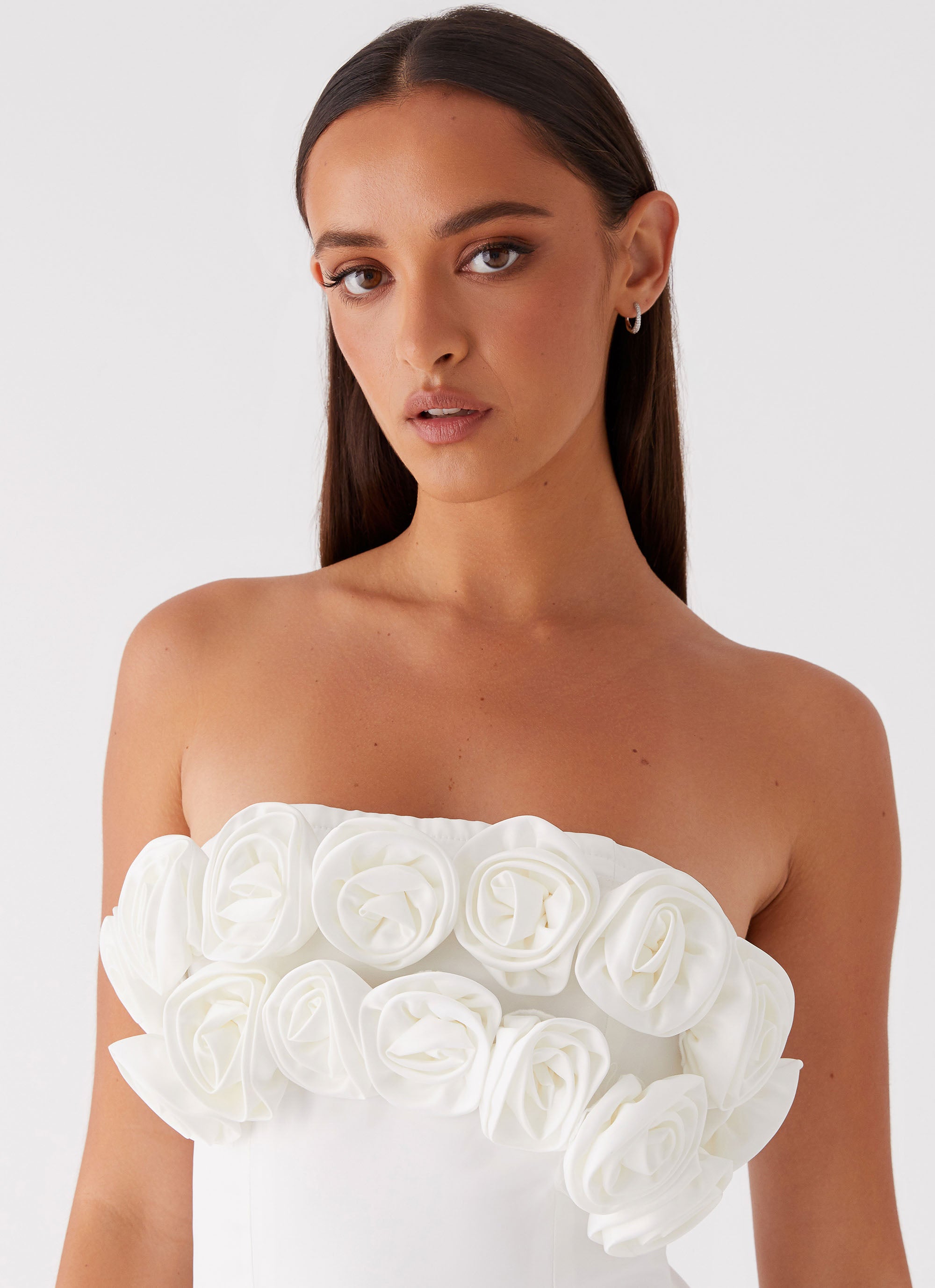 Bouquet Dream Mini Dress - Elegant White Summer Party Dress for Women | Perfect for Weddings, Dates & Special Occasions