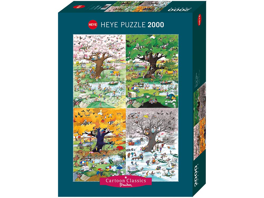 Heye 2000-Piece Jigsaw Puzzle - Blachon 4 Seasons Landscape Art for Adults | Challenging Puzzle for Home Decor, Family Game Night & Relaxation