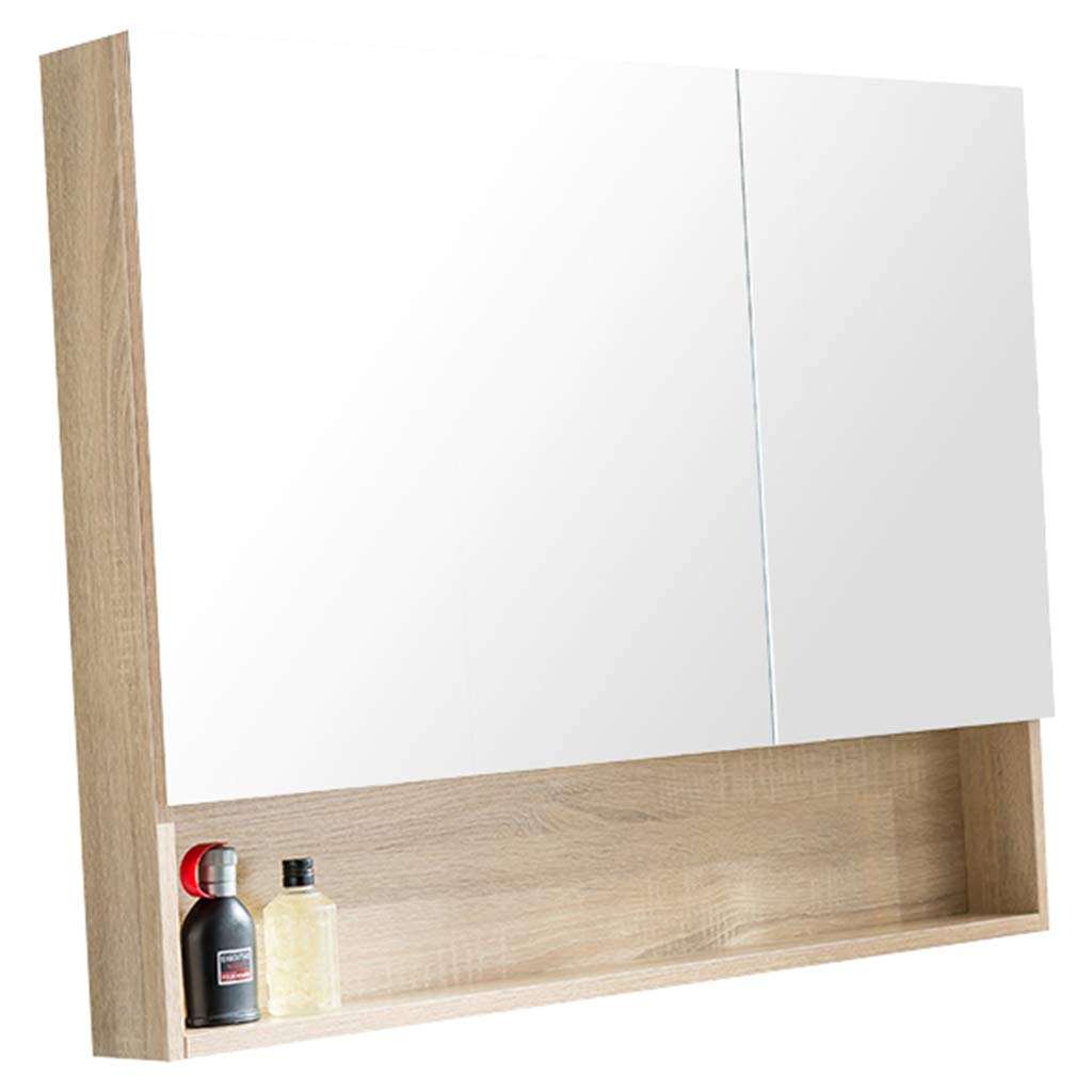Modern Bathroom Mirror Cabinet with Storage - Solid Wood Wall-Mounted Vanity Mirror in White & Black - Perfect for Small Bathrooms, Powder Rooms & Master Bath Suites