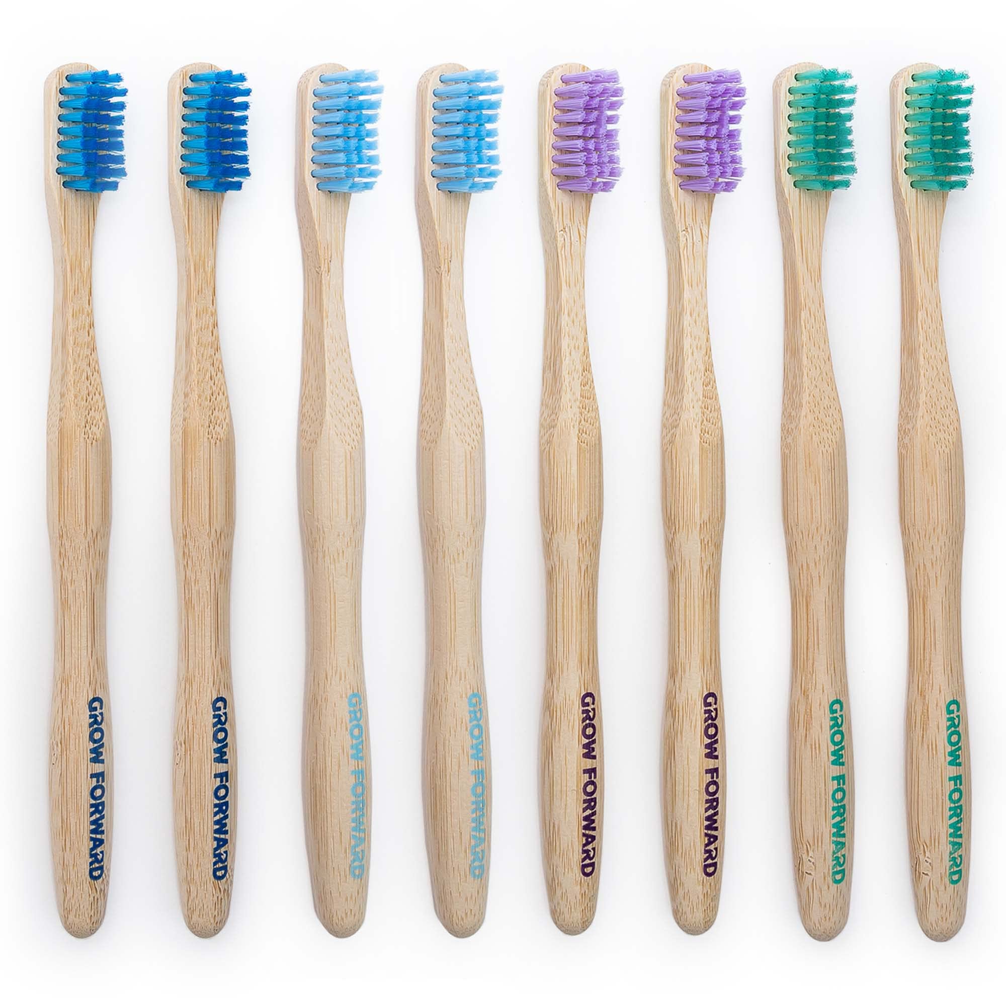 Premium Bamboo Toothbrushes for Adults - Eco-Friendly Natural Wooden Toothbrush with Medium Bristles, Pack of 8 - Sustainable & Biodegradable - Perfect for Home, Travel & Zero-Waste Lifestyle