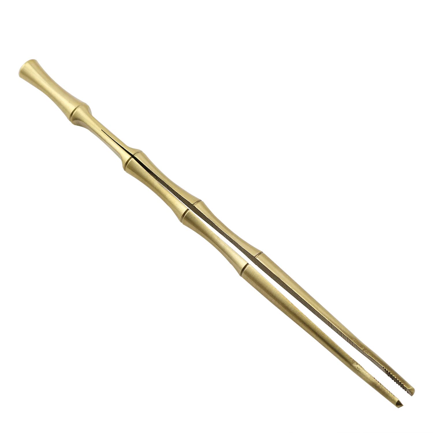Curved Copper Kitchen Tongs - Food Tweezer for Cooking & Bar Use