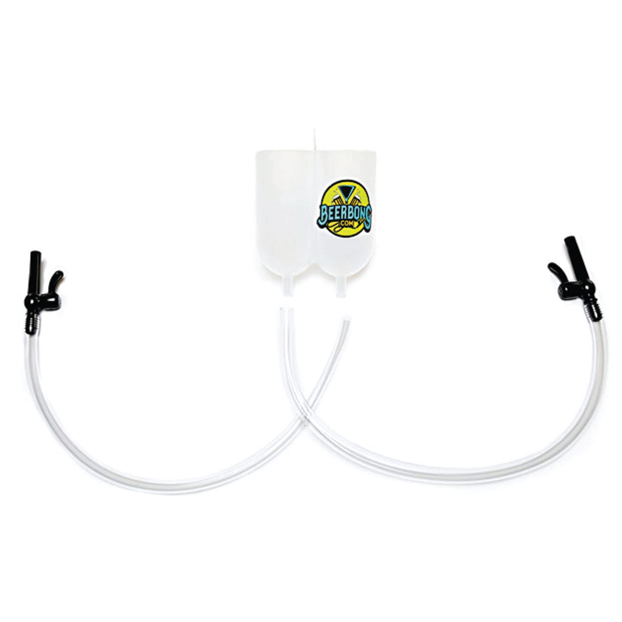 Double Extreme Beer Bong - 140oz Capacity with Valves & 3ft Tube - Large Clear Beer Funnel for Parties, Tailgating & College Events