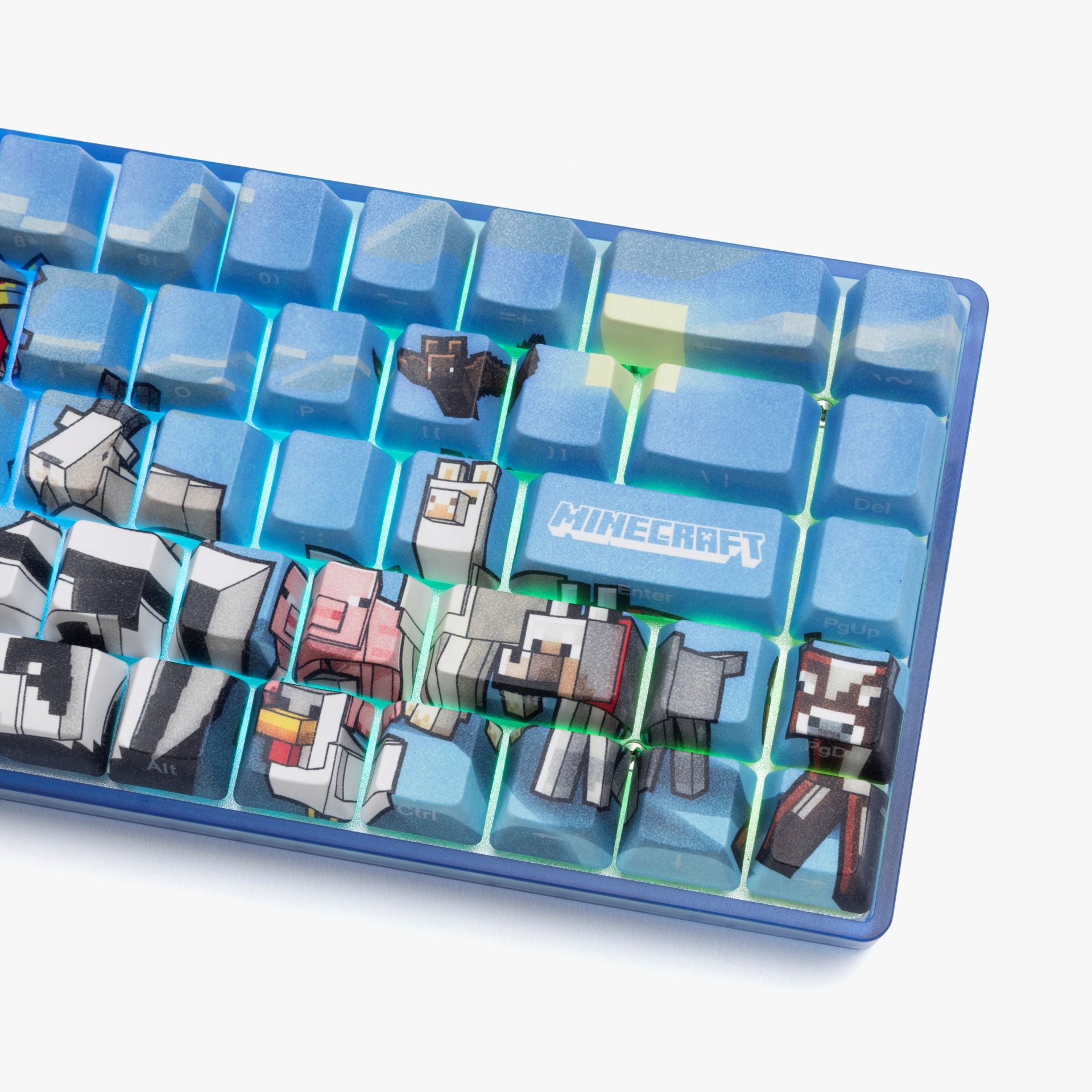 HG x Minecraft Basecamp 65HE Mechanical Gaming Keyboard - Steve & Animals Edition - Perfect for Minecraft Gaming & Typing