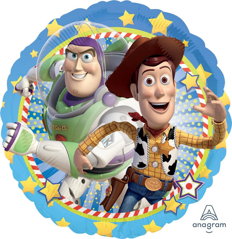 45cm Standard HX Woody & Buzz Balloon - Perfect for Disney Toy Story Birthday Parties, Baby Showers & Kids Room Decorations
