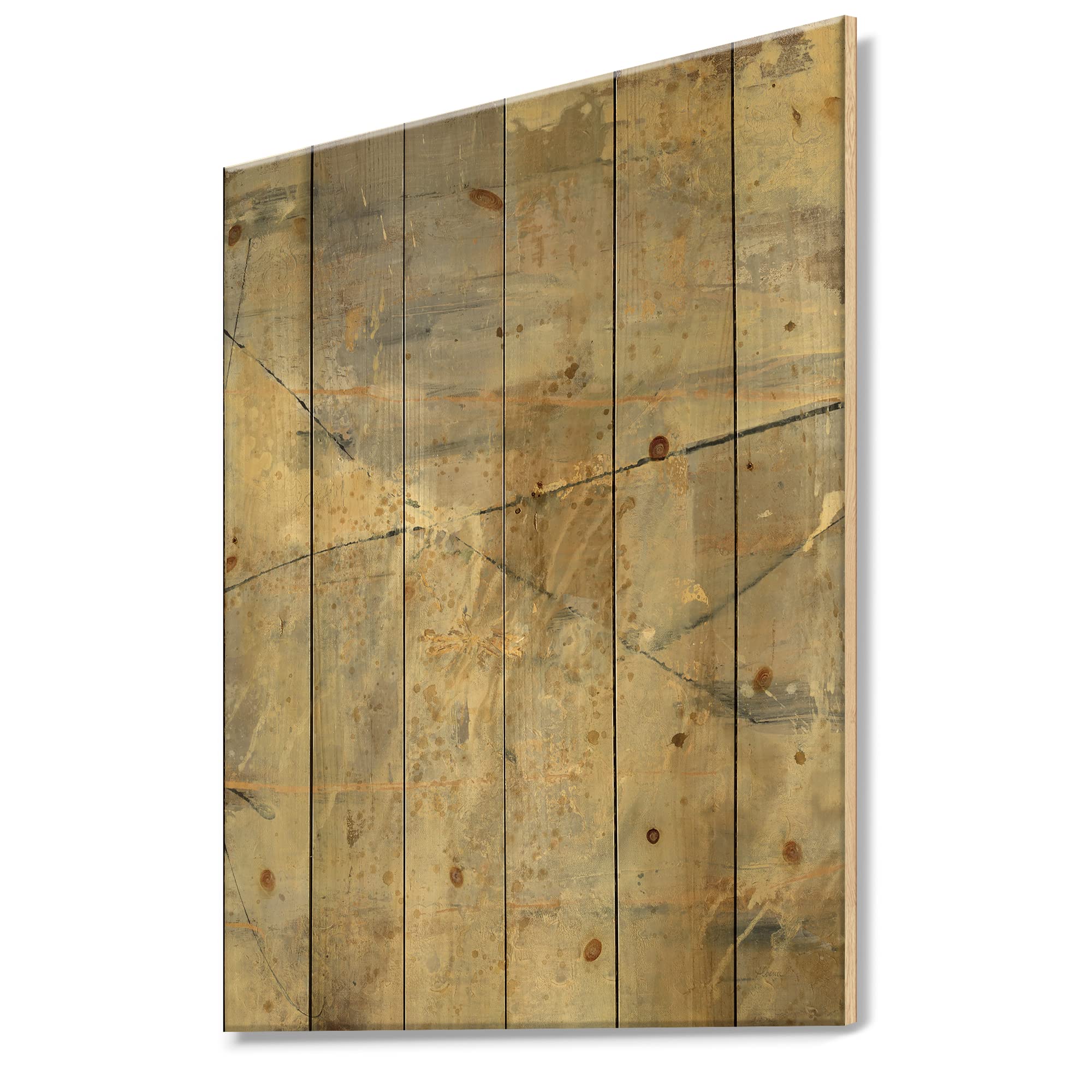 Modern Blue Geometric Wood Wall Art - Large Abstract Pine Wood Panel Decor for Living Room, Bedroom & Office | Contemporary Beige Wood Wall Hanging | Water-Inspired Design