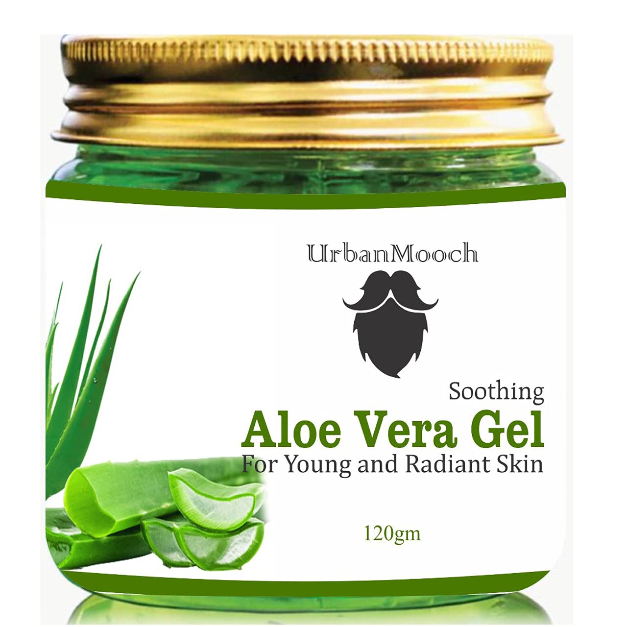 UrbanMooch Pure Natural Aloe Vera Gel (100Gm) - Organic Skin Care for Face, Acne Scars, Hair Moisturizer & Dark Circles Treatment | Perfect for Daily Hydration, Sunburn Relief & Hair Conditioning