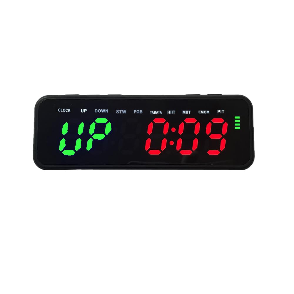 DEGOTM Mini LED Gym Timer - Digital Interval Countdown/Up Clock Stopwatch with 1 Inch Ultra-Clear Display for Home Gym, CrossFit, HIIT & Boxing Workouts