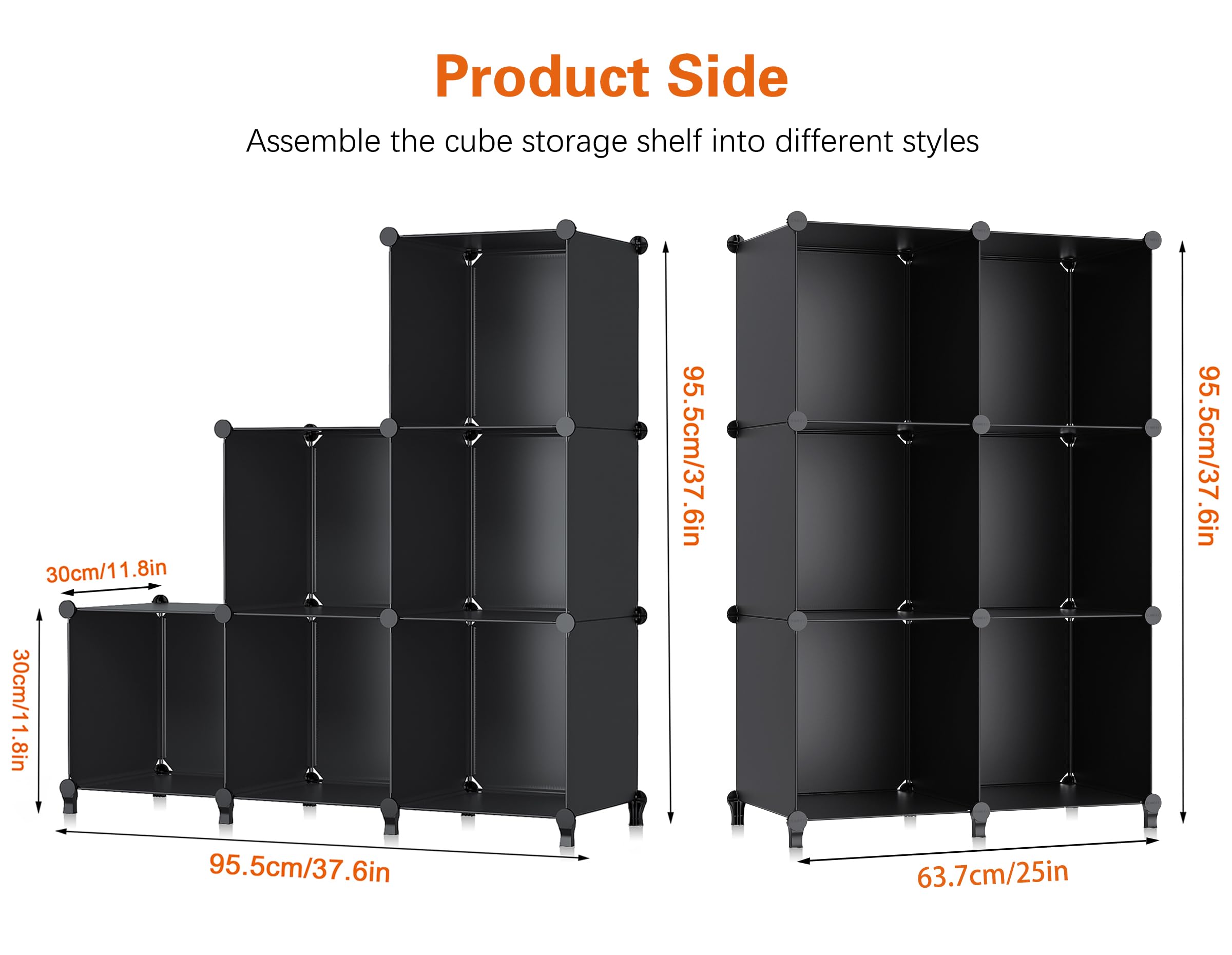 HOMIDEC 6-Cube Storage Organizer - Closet Organizer Cabinet with Shelves for Bedroom, Kids Room, Bathroom & Office - Perfect for Books, Toys, Clothes & Home Organization