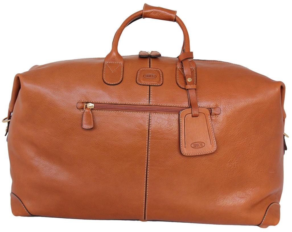 Brics Life Pelle 22 Duffel Bag - Waterproof Travel Duffle for Gym, Weekend Trips & Carry-On Luggage | Stylish & Durable Travel Accessory