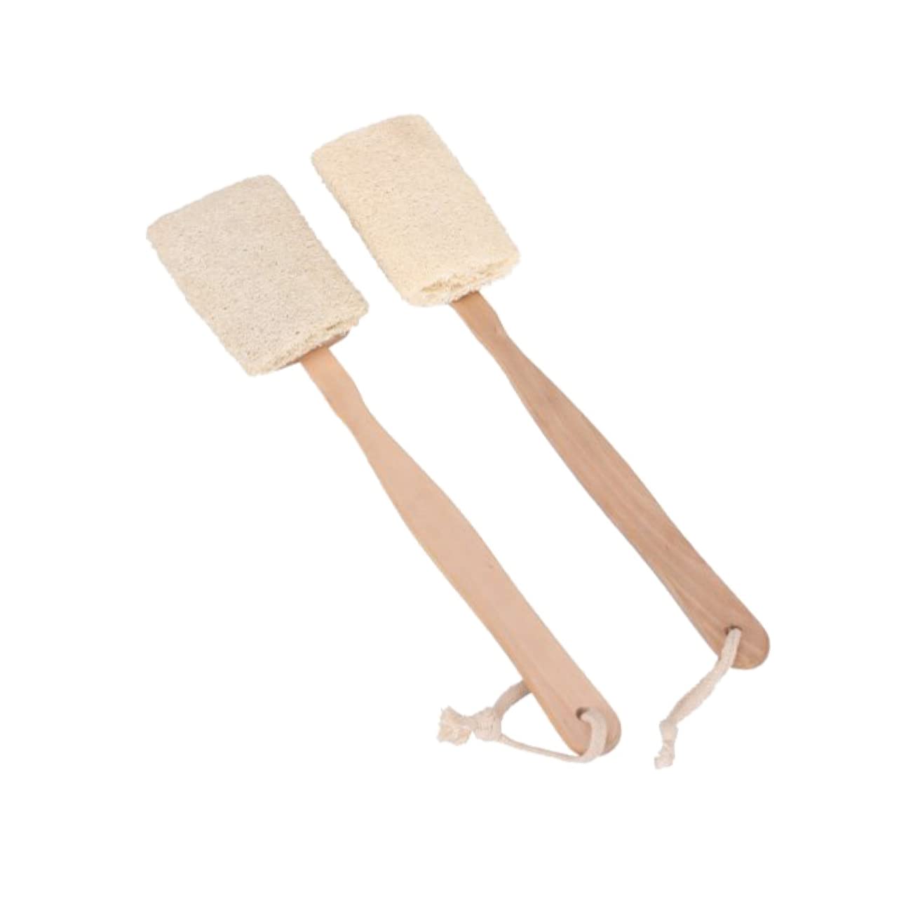 DOITOOL 2-Pack Natural Loofah Sponges for Exfoliating & Cleansing - Body Scrub Brush, Bath Sponge, Back Scrubber, Shower Brush for Smooth Skin - Perfect for Spa, Home & Travel Use