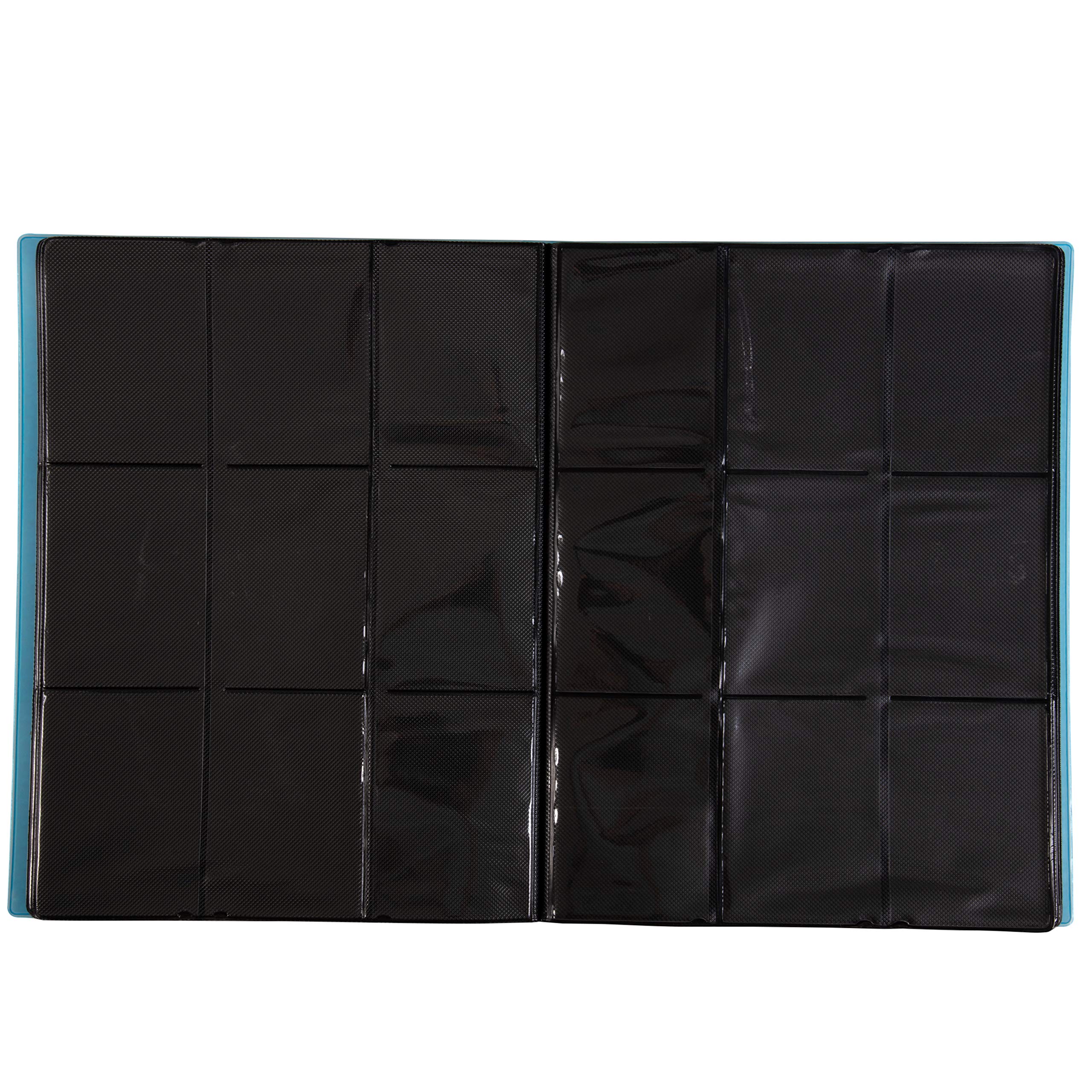 Monster Binder - 9 Pocket Trading Card Album - Holofoil Aqua Blue - Holds 360 Cards - Compatible with Yu-Gi-Oh, Magic: The Gathering, and Pokémon TCG - Perfect for Collectors, Tournaments, and Card Storage