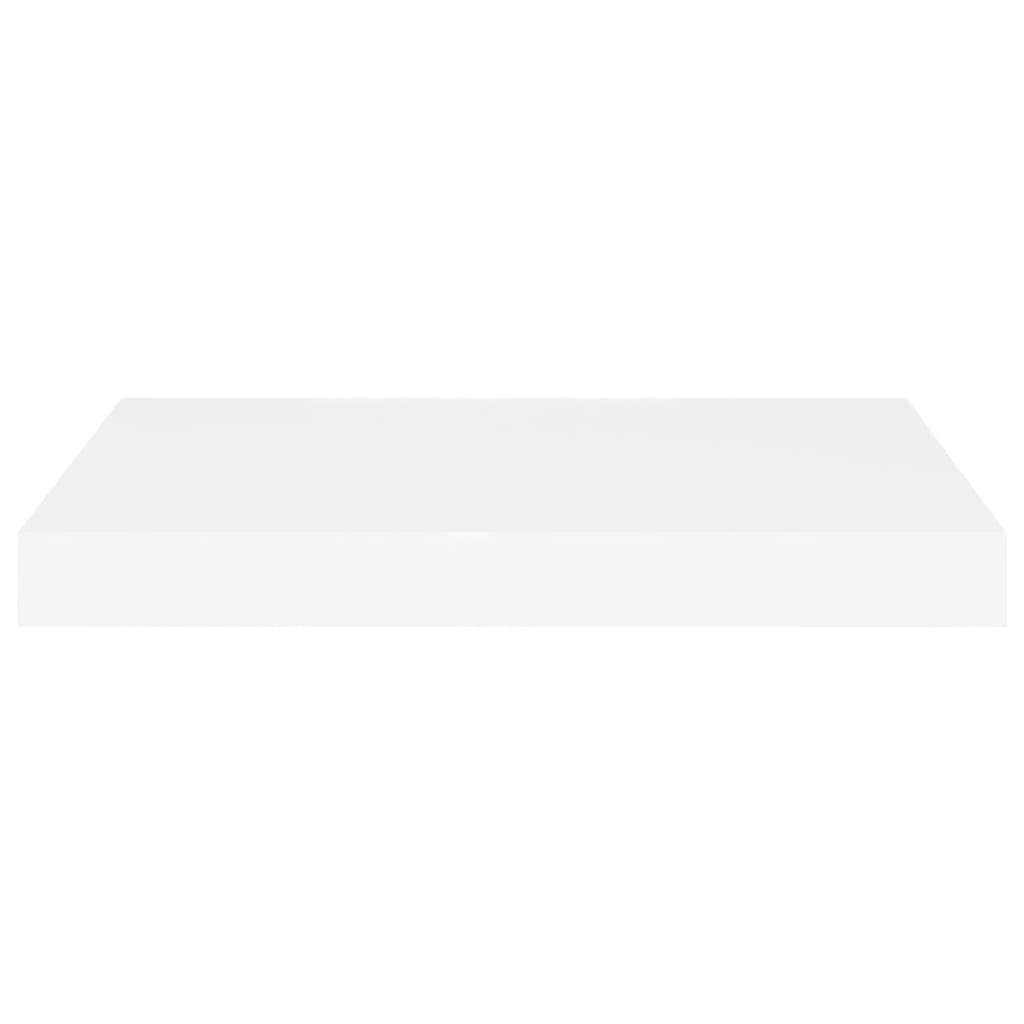 Floating Wall Shelves Set of 4 - White MDF Wall Mounted Shelves 15.7