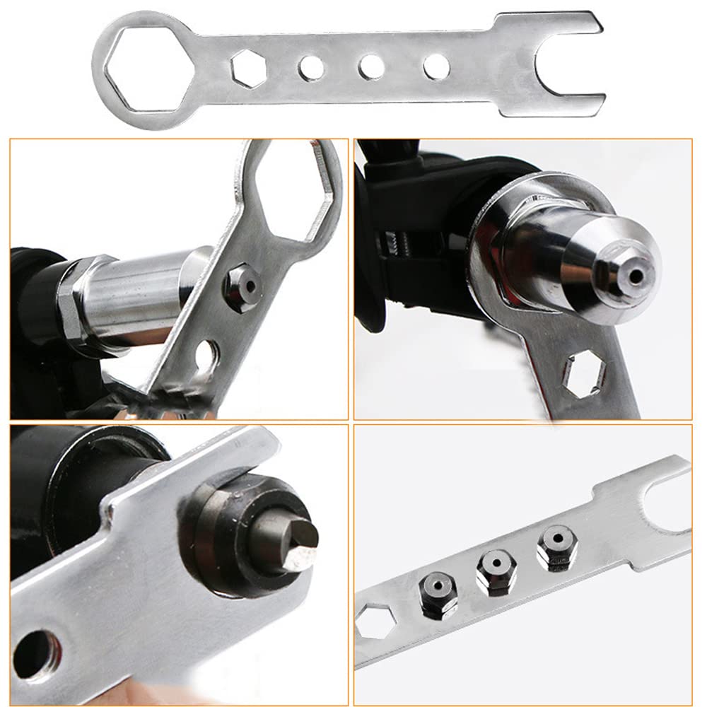 Electric Rivet Nut Machine Kit - Cordless Riveting Drill Accessories, Core Pull Attachments & Insert Nut Tools for DIY, Auto Repair & Metalworking Projects