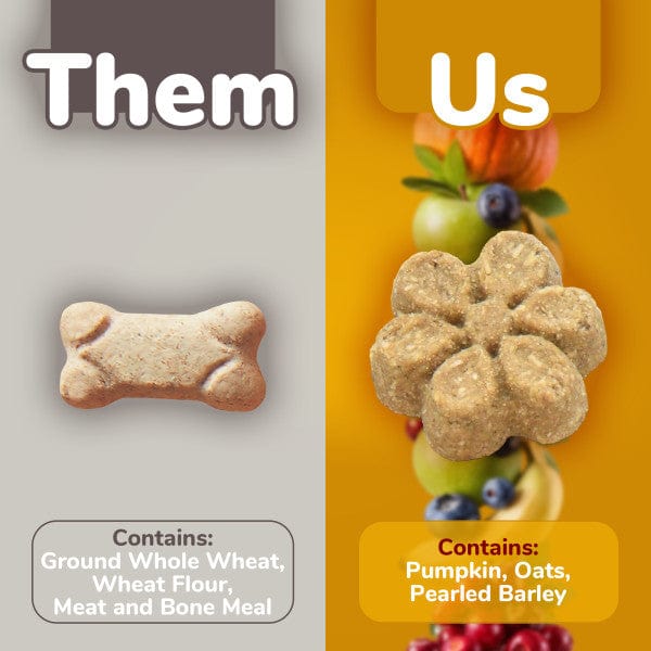 Fruitables Baked Pumpkin & Banana Dog Treats - Healthy Natural Dog Snacks for Training & Rewards - Perfect for Small & Medium Dogs