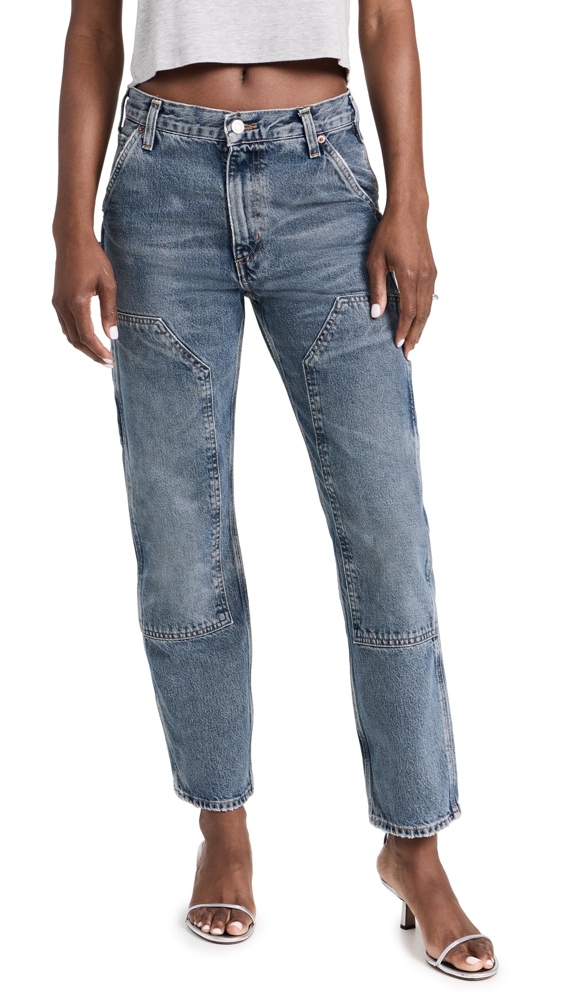 AGOLDE Women's Rami Carpenter Jeans - High Waist Straight Leg Denim Pants for Casual Wear & Everyday Outfits