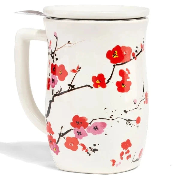 Tea Forte Fiore Infuser Cup - Premium Loose Leaf Tea Brewing Cup with Elegant Floral Design | Perfect for Home, Office & Gift Giving