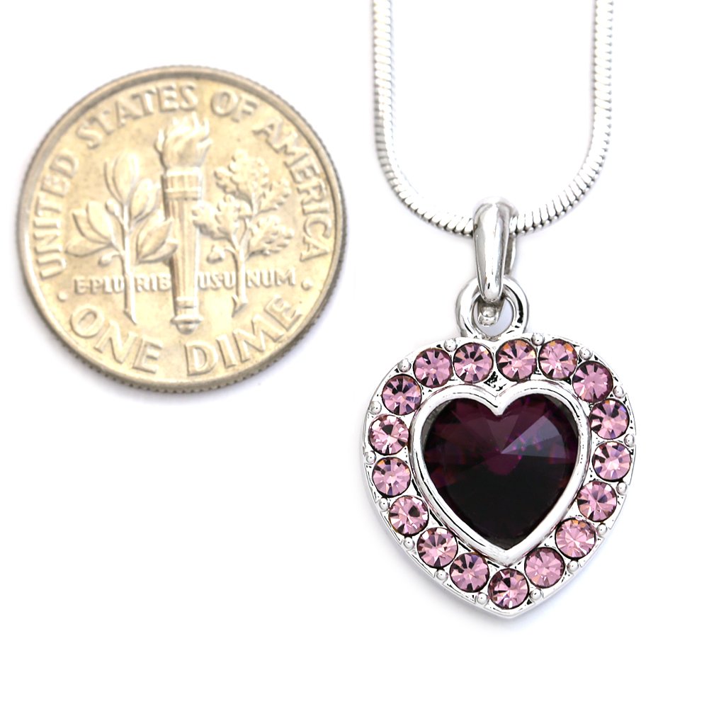 Valentine's Day & Mother's Day Heart Pendant Necklace - Sterling Silver Charm Jewelry Gift for Her - Perfect for Anniversaries, Romantic Dates & Special Occasions