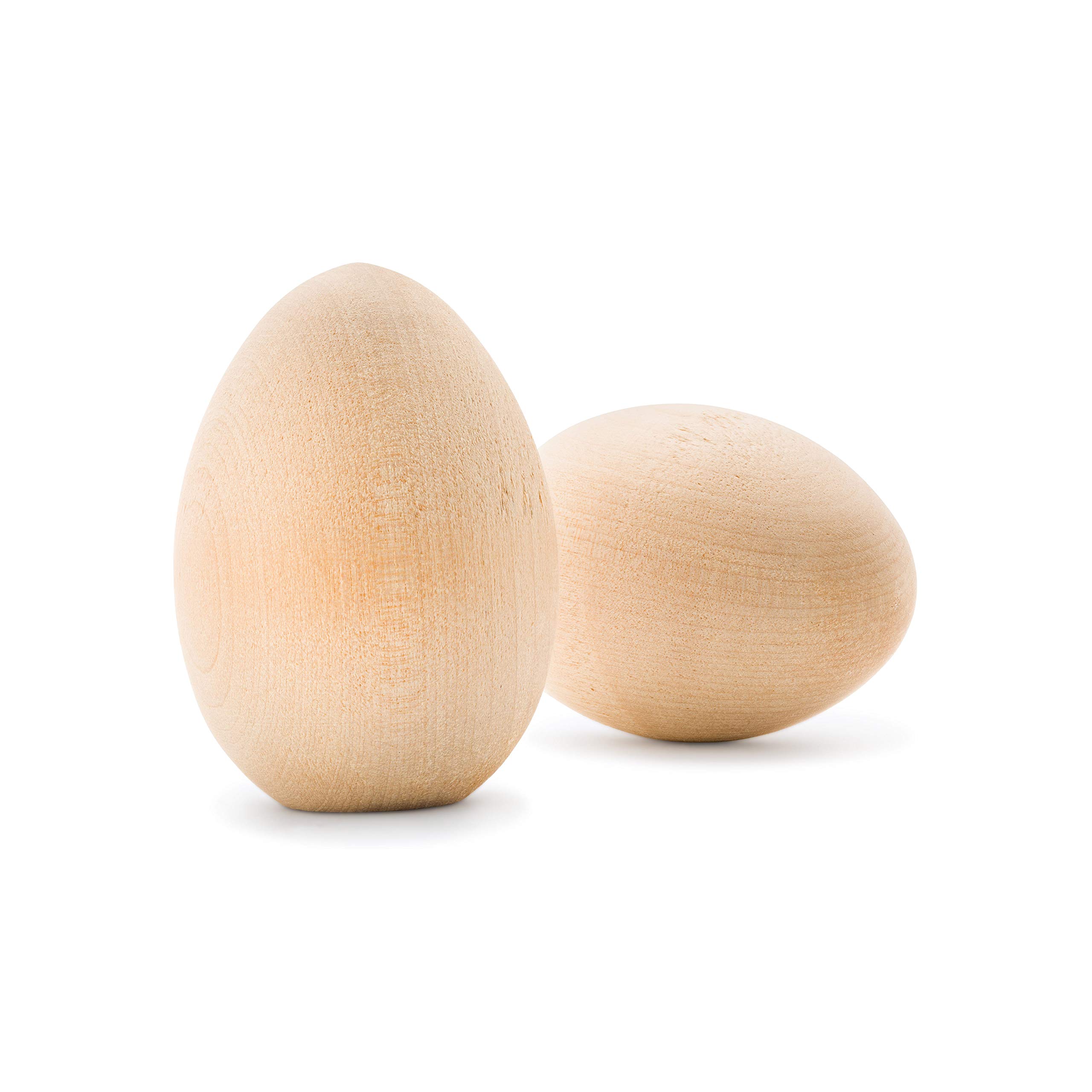 250 Pack Smooth Standable Wooden Eggs for Painting - 2.5 Inch DIY Easter Decor, Craft Wood Chicken Eggs for Dyeing & Art Projects - Perfect for Easter Crafts, DIY Home Decor, and Kids Art Activities by Woodpeckers