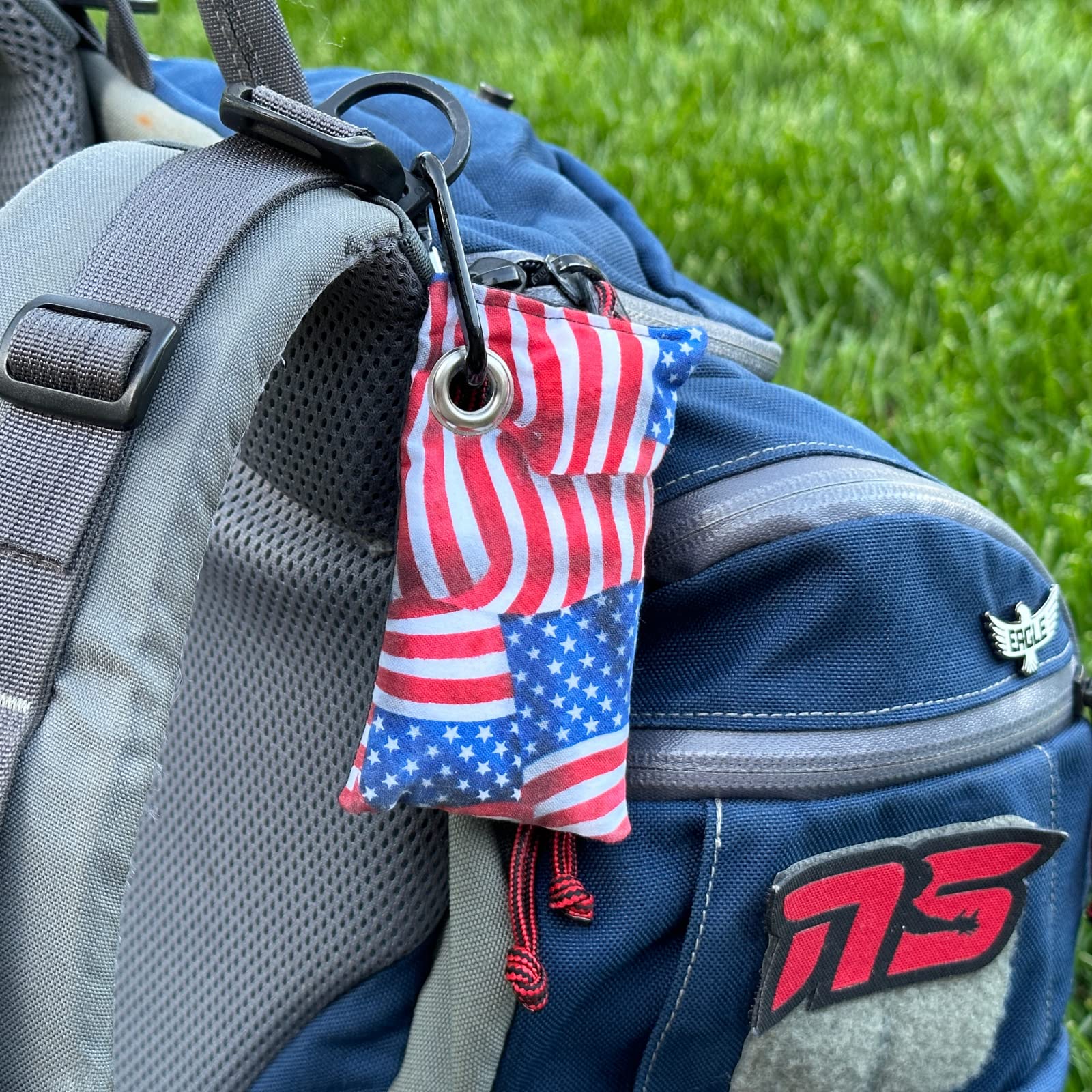 HYZER HOUND DISCS Disc Golf Chalk Bag - Moisture Absorbing Hand Grip Enhancer with Carabiner Clip | Perfect for Summer Play & Competitive Tournaments | Essential Disc Golf Accessory for Better Throws & Consistent Performance