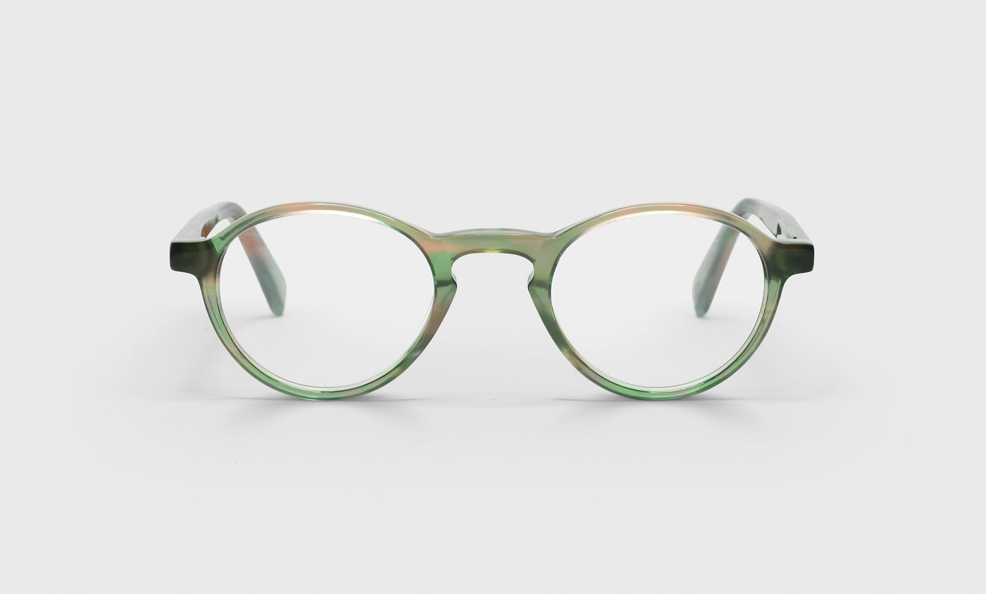 Board Stiff Narrow Color 17 Olive Green Demi Front and Temples - Stylish Eyeglass Frames for Work, Reading & Everyday Wear