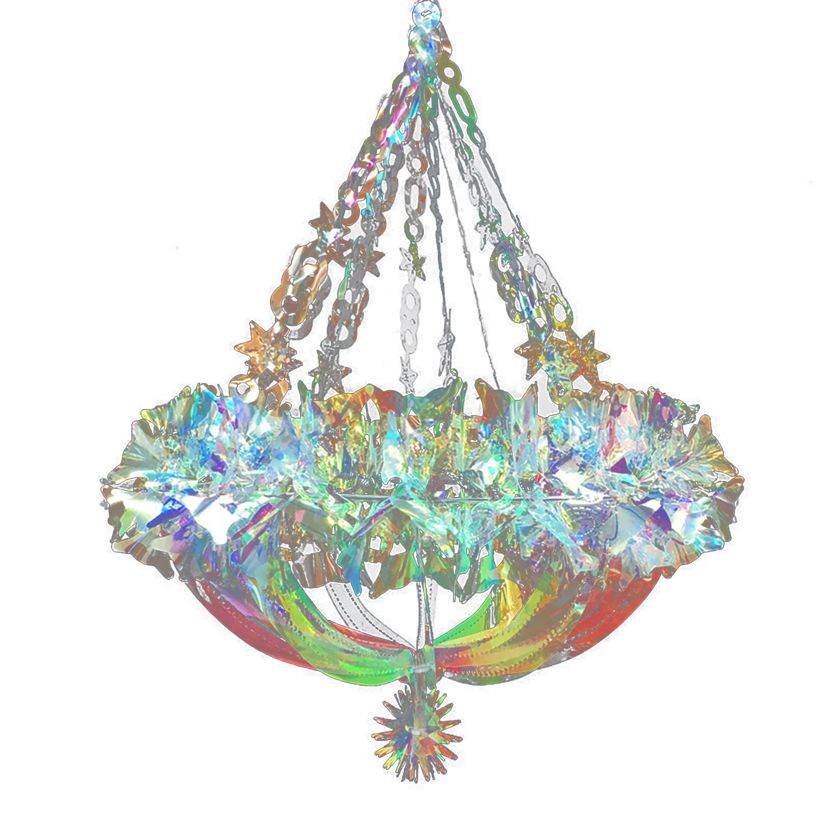 Vibrant Neon Chandelier Ceiling Light - Modern Pendant Lampshade for Living Room, Bedroom, Dorm & Wedding Decor - Perfect for Valentine's Day and Christmas Tree Lighting