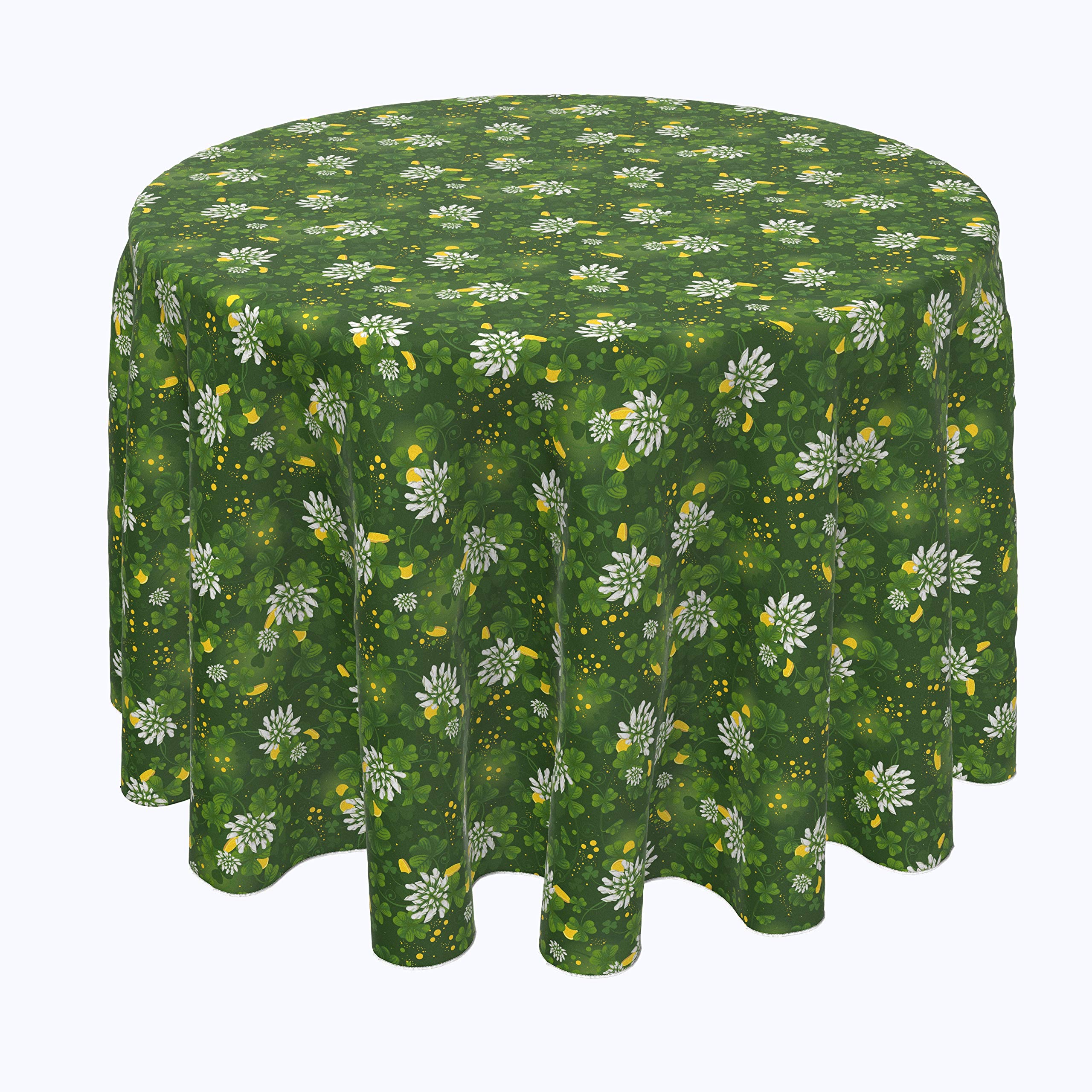 Milliken 100% Polyester Machine Washable Fabric Tablecloths, Table Runners & Napkins - Clover Blossom 70