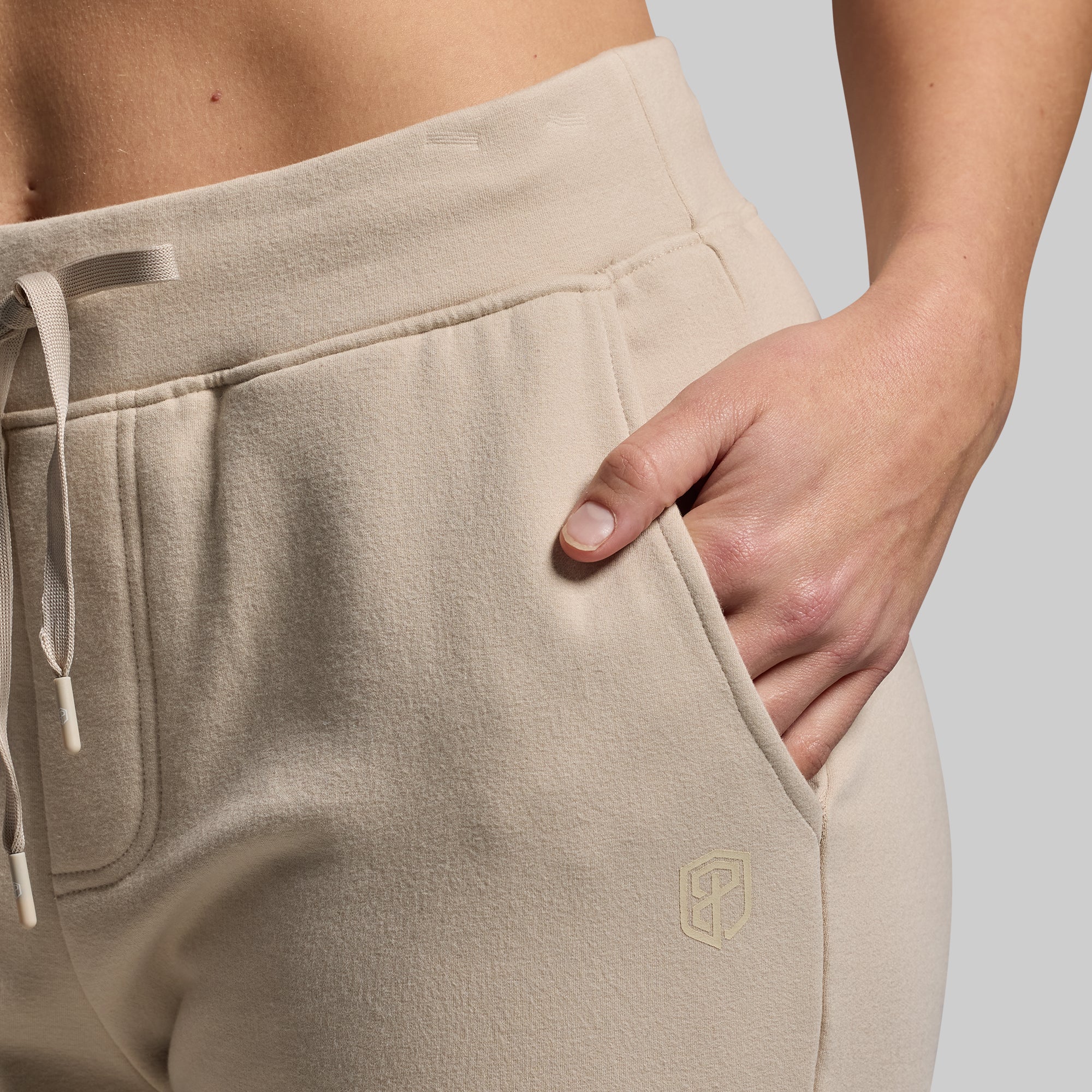 Women's Unmatched Jogger 2.0 - Comfortable High-Waisted Lounge Pants with Pockets (Pumice Gray) - Perfect for Yoga, Running, Travel & Casual Wear