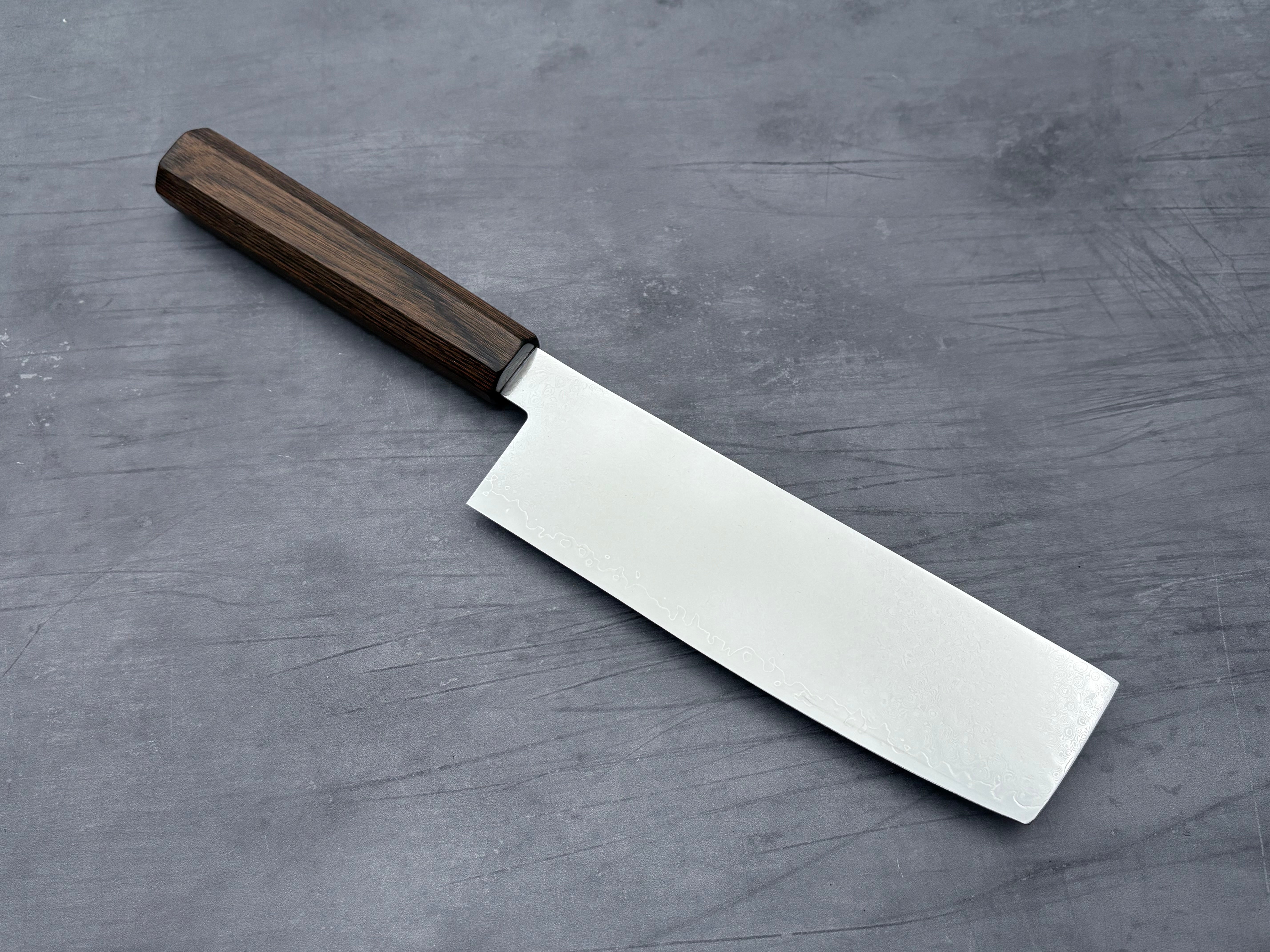 Premium Seki VG10 Mirror Damascus Nakiri Knife - Japanese Vegetable Chopper - Professional Chef Knife for Sushi, Vegetables & Herbs - Perfect for Home Kitchens & Culinary Enthusiasts