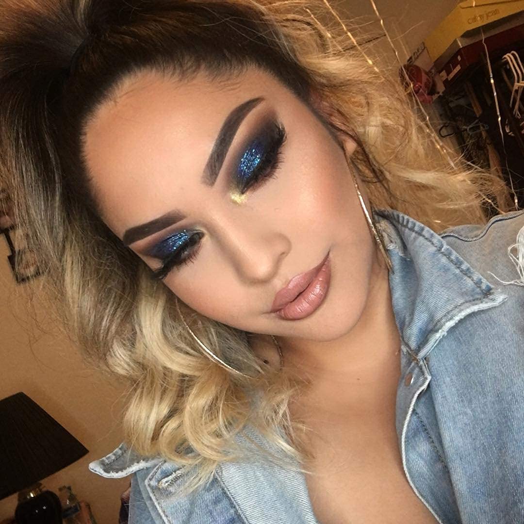 LA Splash Cosmetics Dark Blue Loose Glitter - Metallic Eyeshadow & Body Powder for Lips, Hair, Nails | Sparkling Crystallized Glitter (LA Waters) | Perfect for Parties, Festivals, Cosplay & DIY Beauty