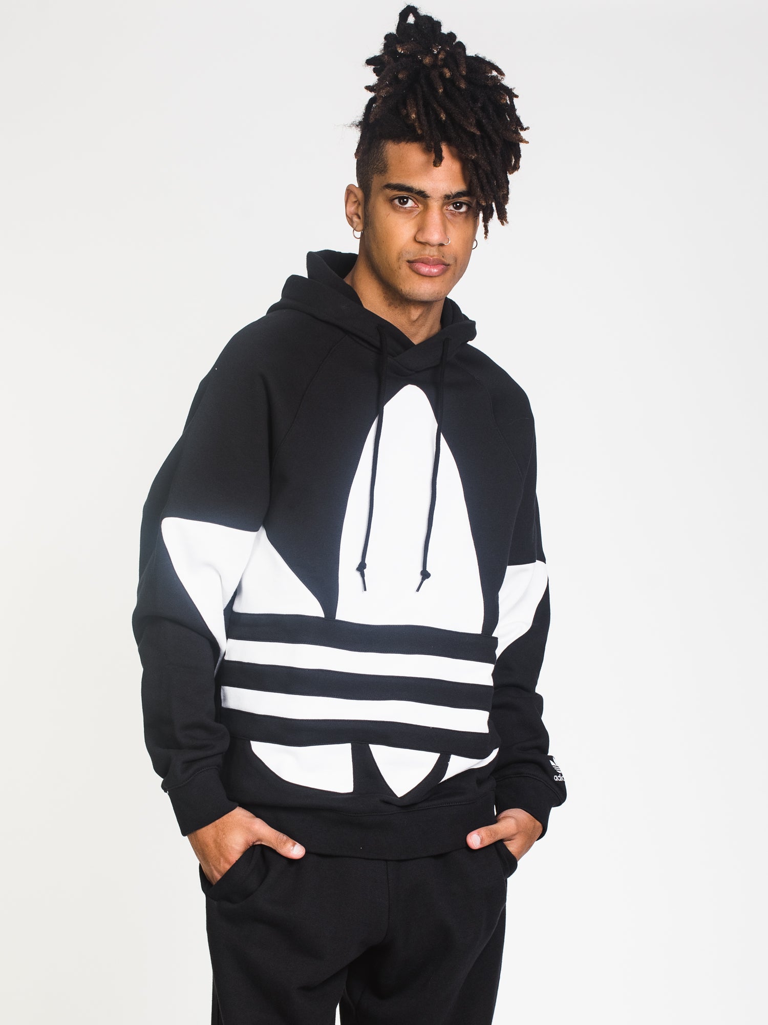 Adidas Big Trefoil Pullover Hoodie - Men's & Women's Casual Sweatshirt | Comfortable & Stylish for Gym, Running, and Everyday Wear | Clearance Sale