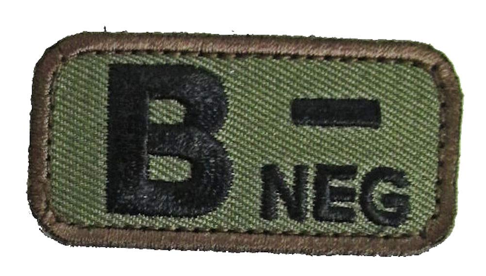 Blood Type Patches - Military Grade WOODLAND Camo (Negative) - Ideal for Tactical Gear, Outdoor Adventures & Emergency Preparedness