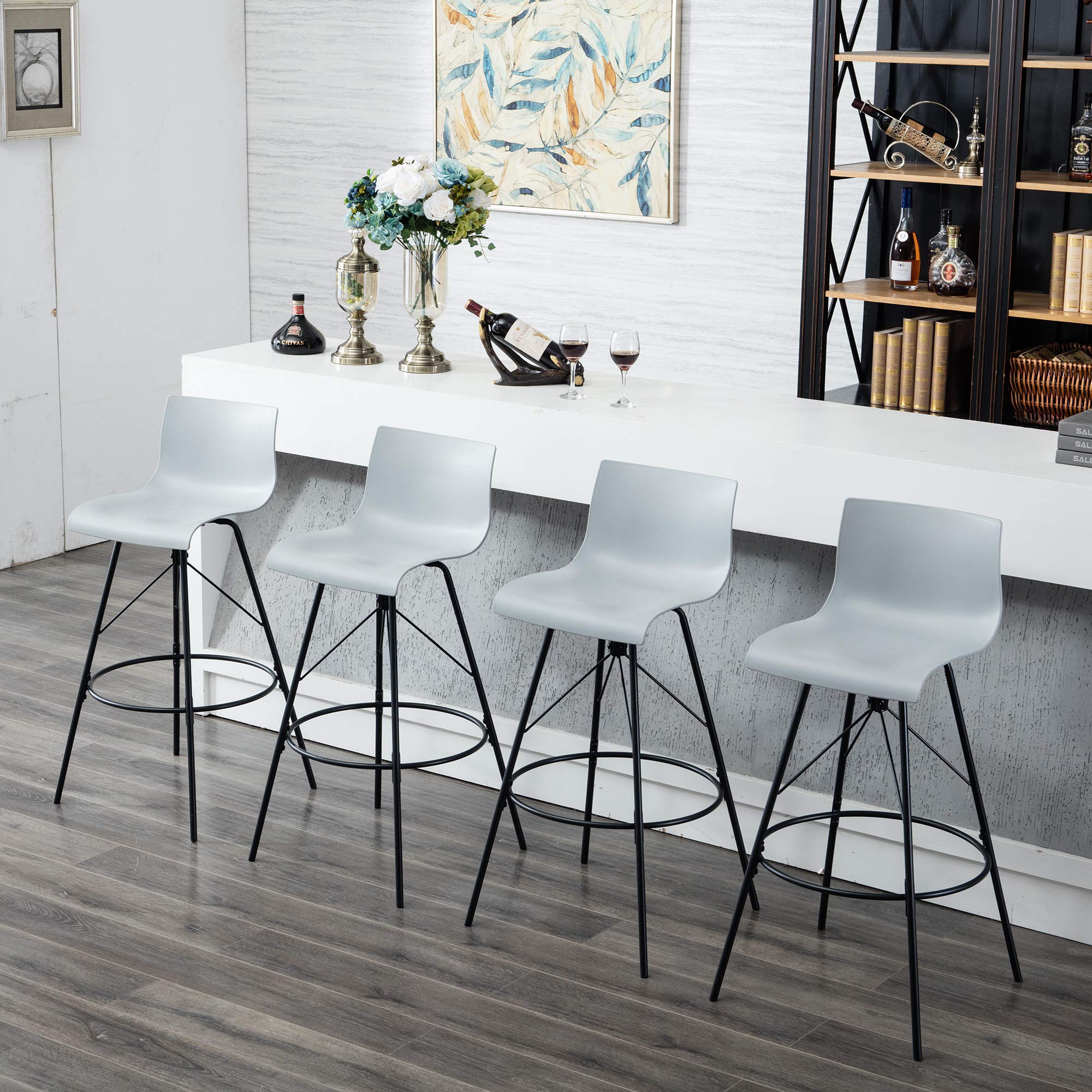 Awonde Swivel Bar Stools Set of 4 - Modern 30