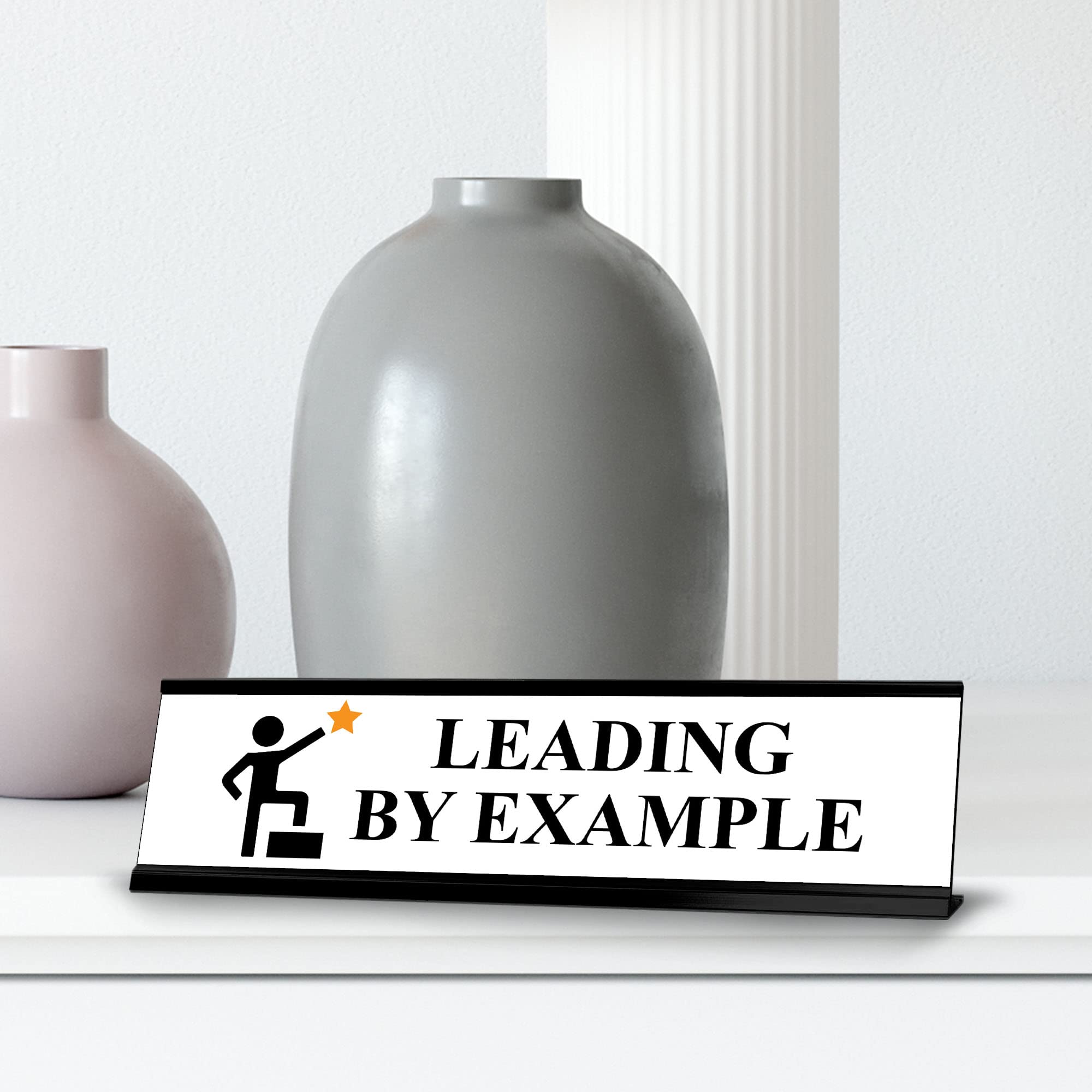 Premium Black Frame Desk Sign - 2x8 Inches, Motivational Office Decor for Professionals & Executives - Perfect for Workstations, Desks & Corporate Gifts