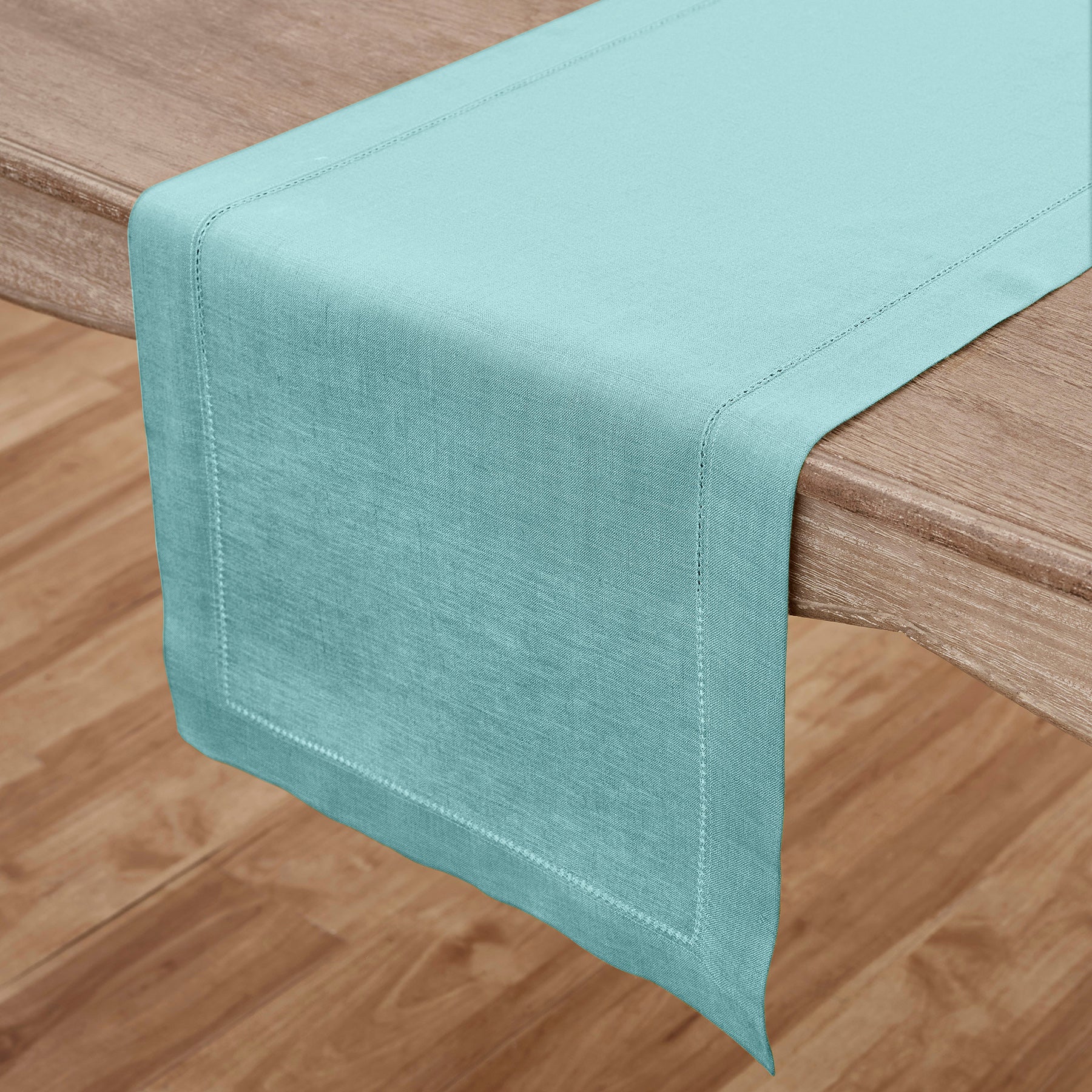 Elegant Classic Hemstitch Table Runner - Premium Linen Dining Decor for Weddings, Parties & Home Decor