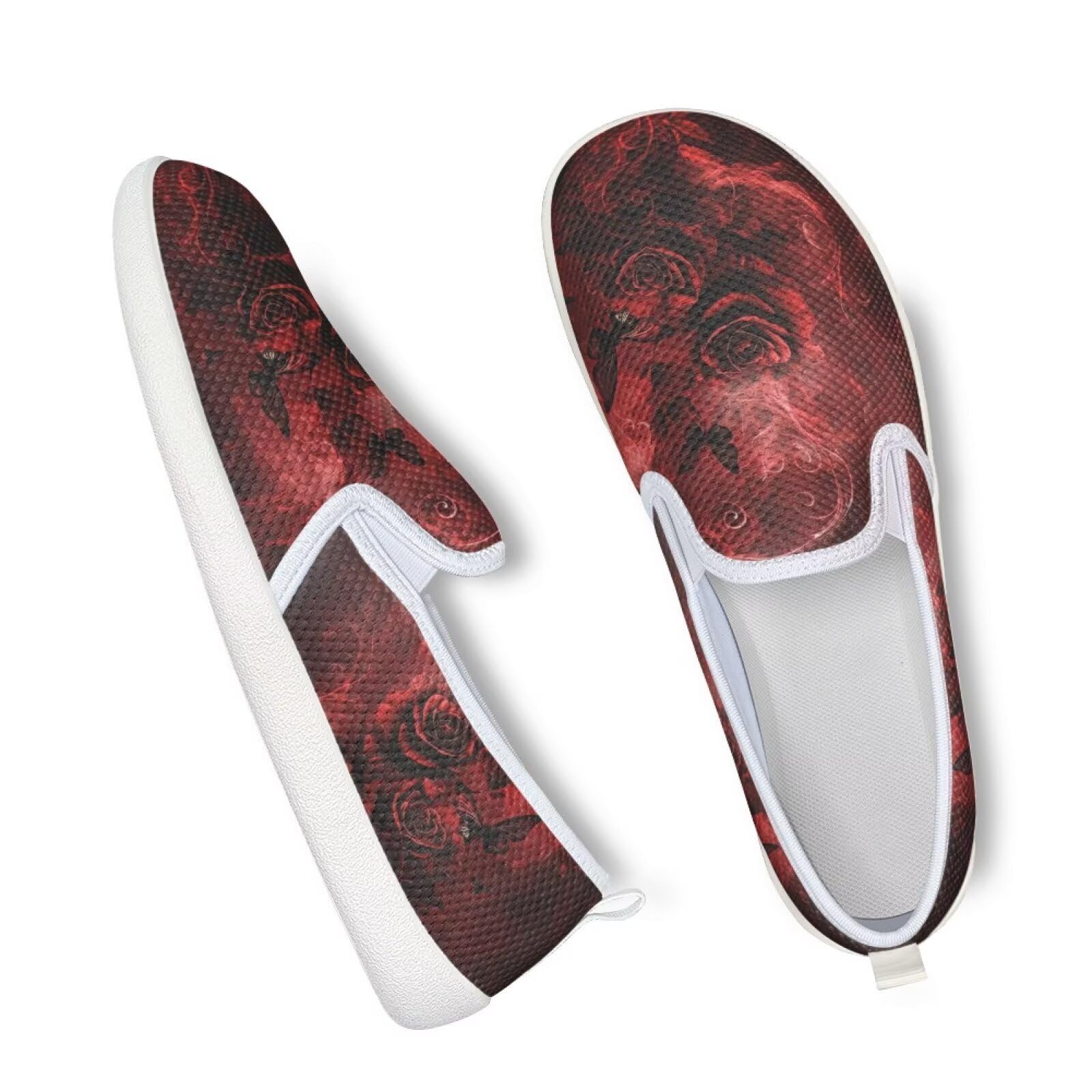 Women's Casual Slip-On Walking Shoes - Breathable Mesh Flats for Wide Feet, Non-Slip Comfortable Tennis Shoes | Perfect for Work, Travel & Everyday Wear