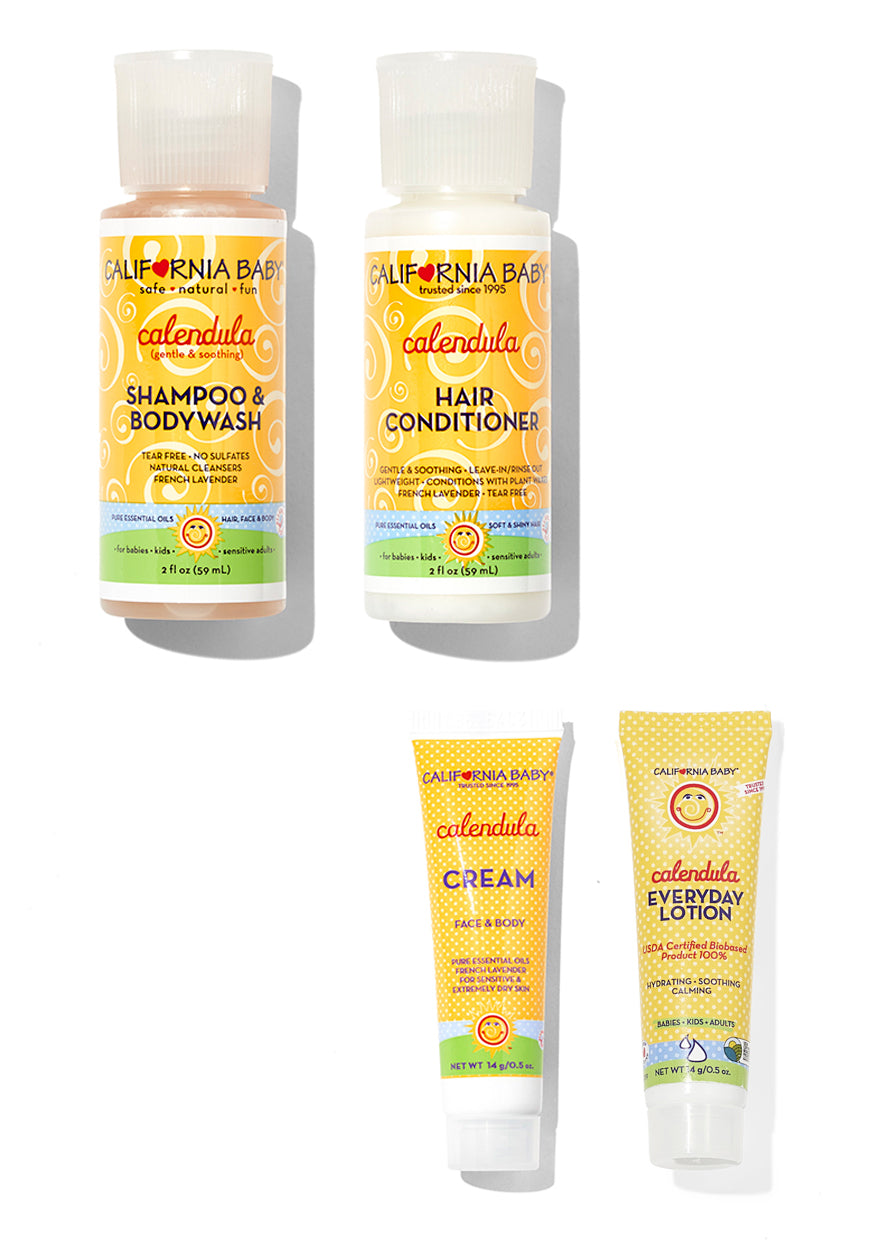 Calendula™ Sample Pack - Organic Skincare & Herbal Remedies for Face, Body & Hair Care - Perfect for DIY Beauty, Natural Healing & Aromatherapy