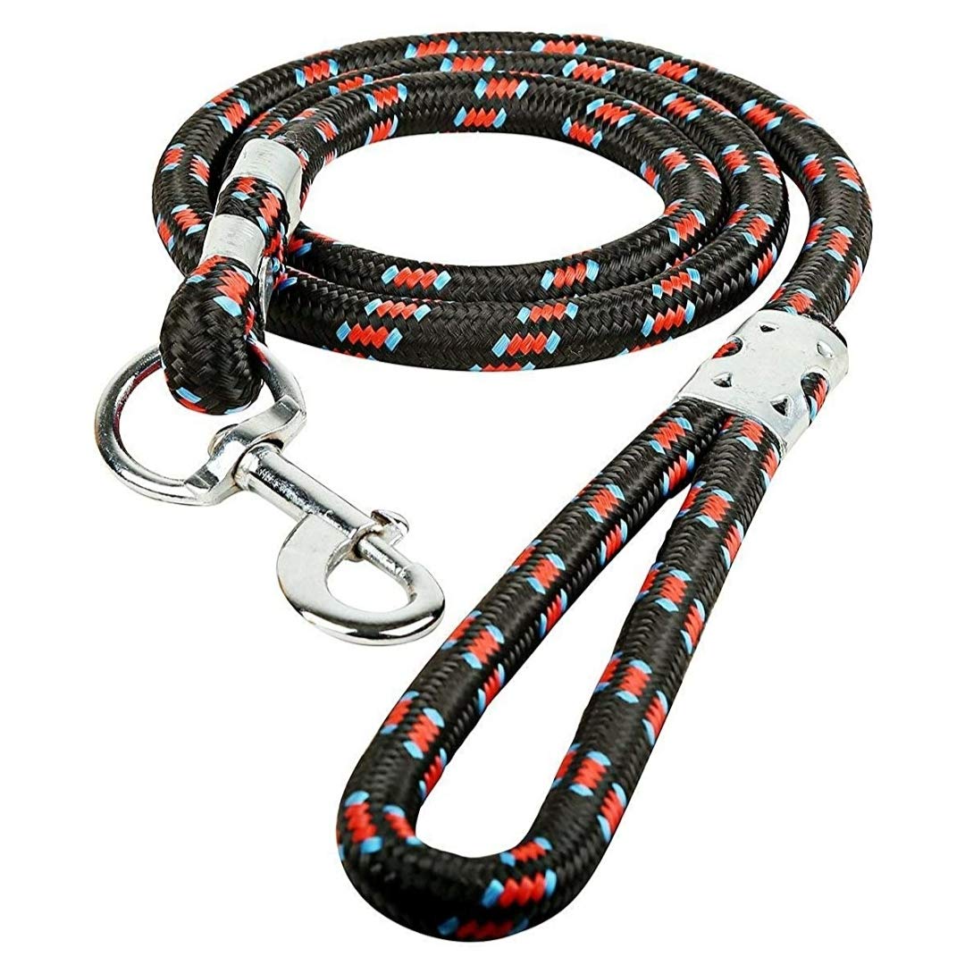 Durable Rope Dog Leash for Medium & Large Dogs - Heavy Duty 12mm Training Lead with Strong Hook (Color May Vary) - Perfect for Walking, Running, and Obedience Training