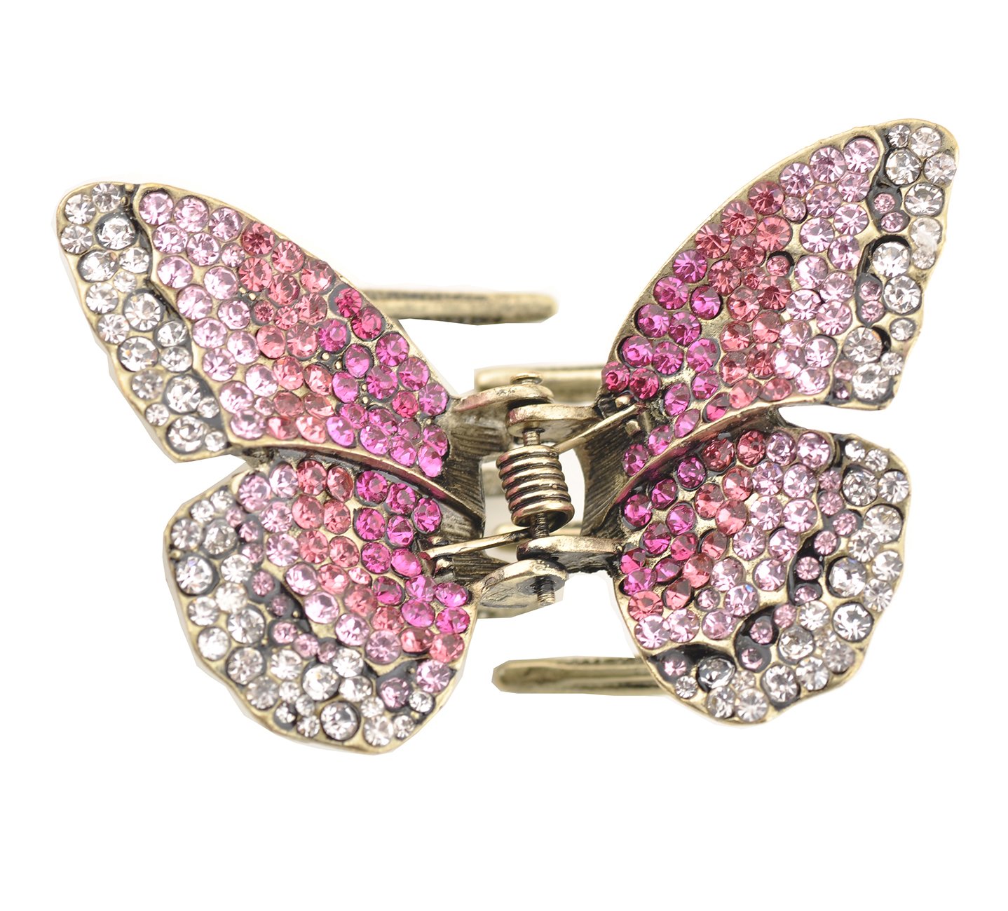 Large Jaw Clips Butterfly Hair Claw - Bronze Fuchsia Hair Clips for Women, Girls | Perfect for Ponytails, Buns & Updos | Salon Quality Hair Accessories