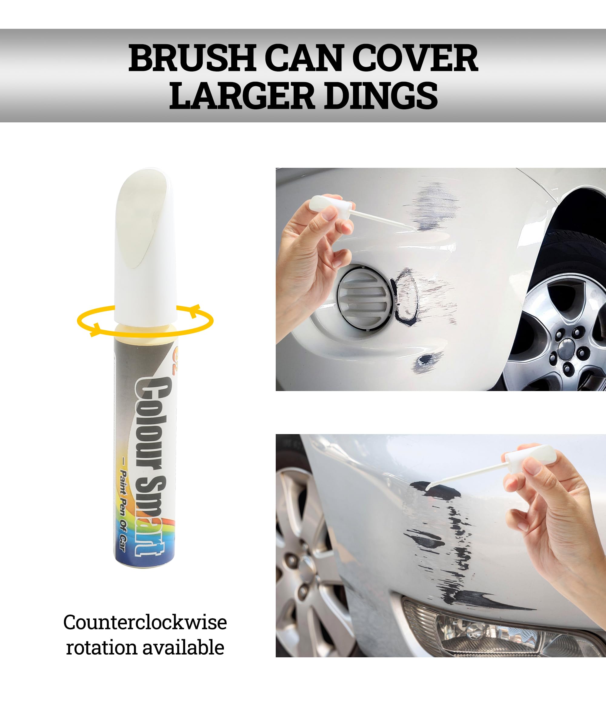 Zlirfy Car Touch Up Paint Pen - Quick & Easy Automotive Scratch Repair Pen for Cars (White) | Perfect for Small Chips, Scratches & Paint Damage | Ideal for DIY Car Maintenance & Touch Ups