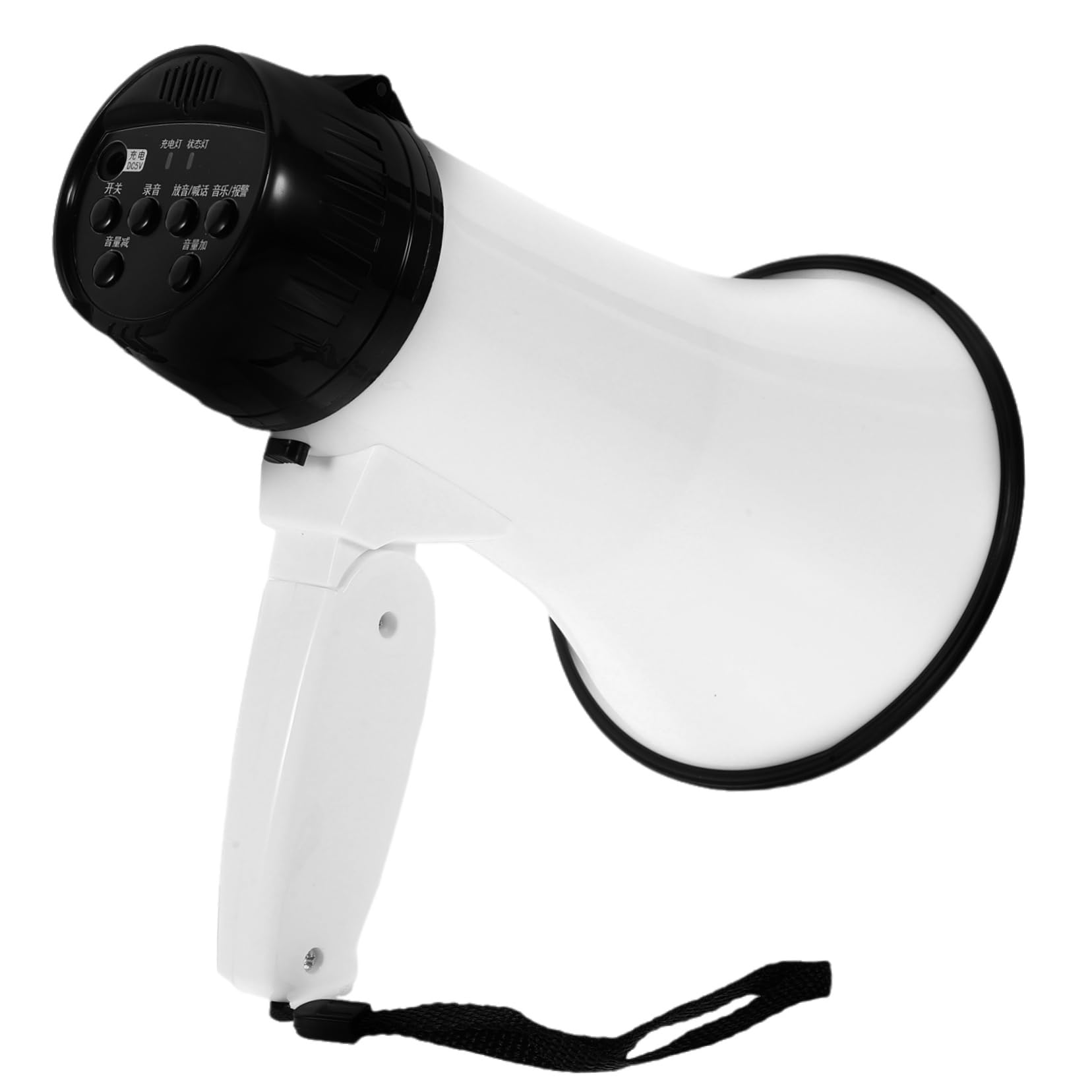 Gogogmee 1PC Wireless Microphone Speaker - Portable Mini Megaphone with Rechargeable Battery, Bullhorn & Air Horn Function - White | Perfect for Outdoor Events, Sports Games & Emergency Situations